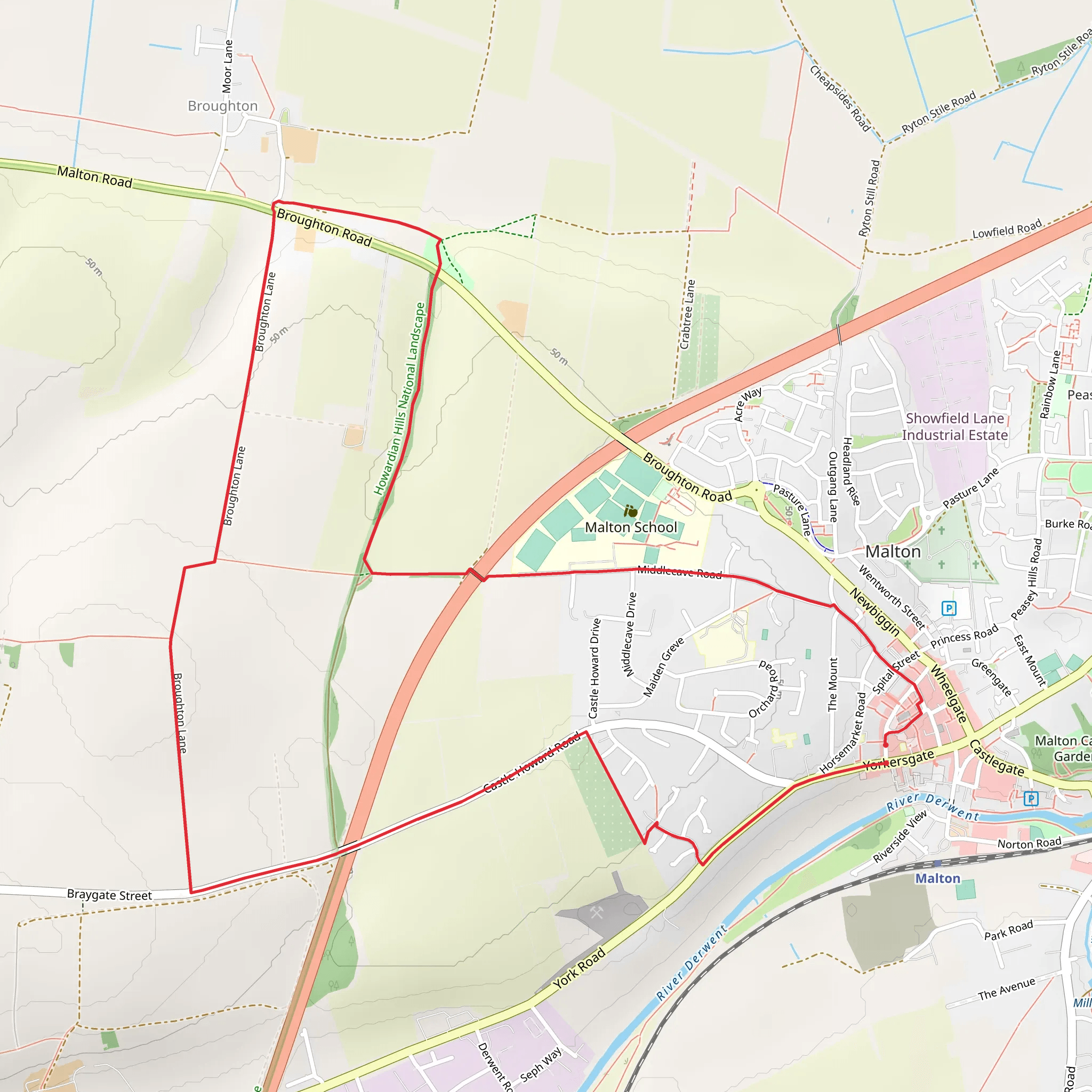 Malton Loop mobile static map