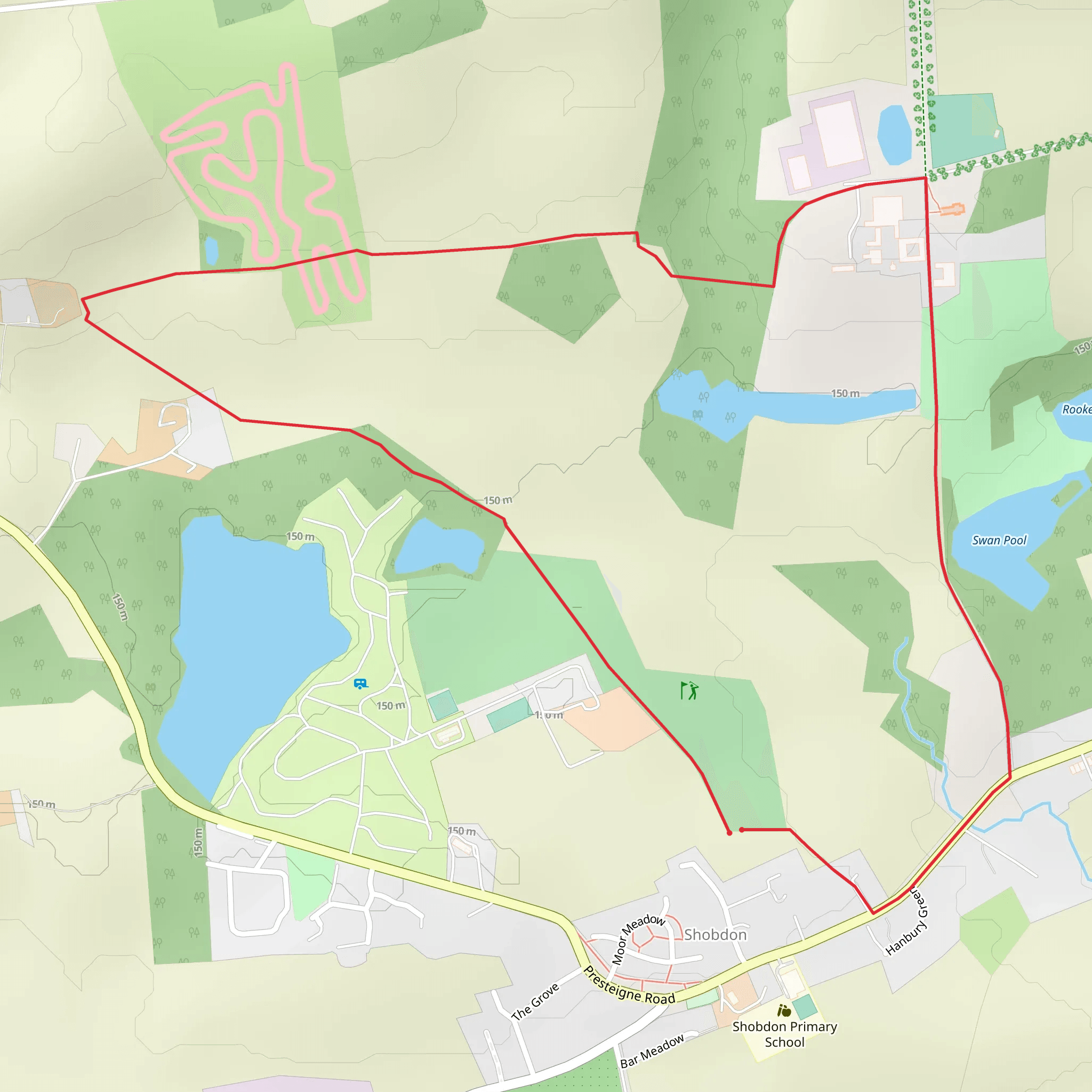 Shobdon Loop mobile static map