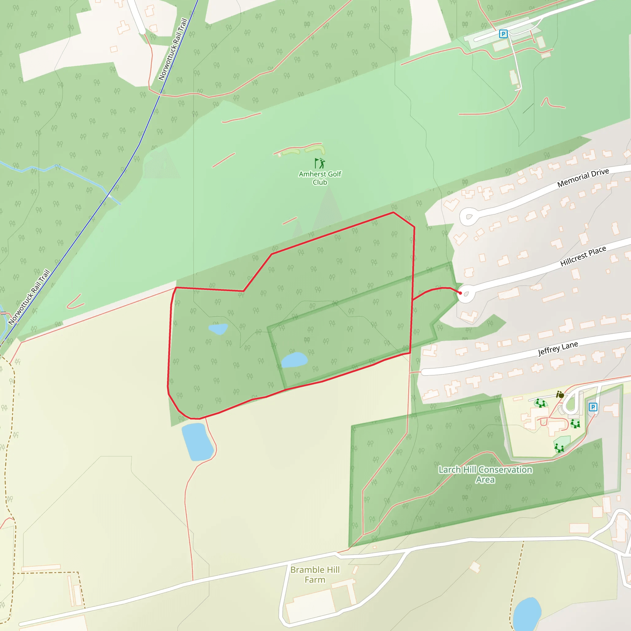 Larch Hill Conservation Area Loop mobile static map