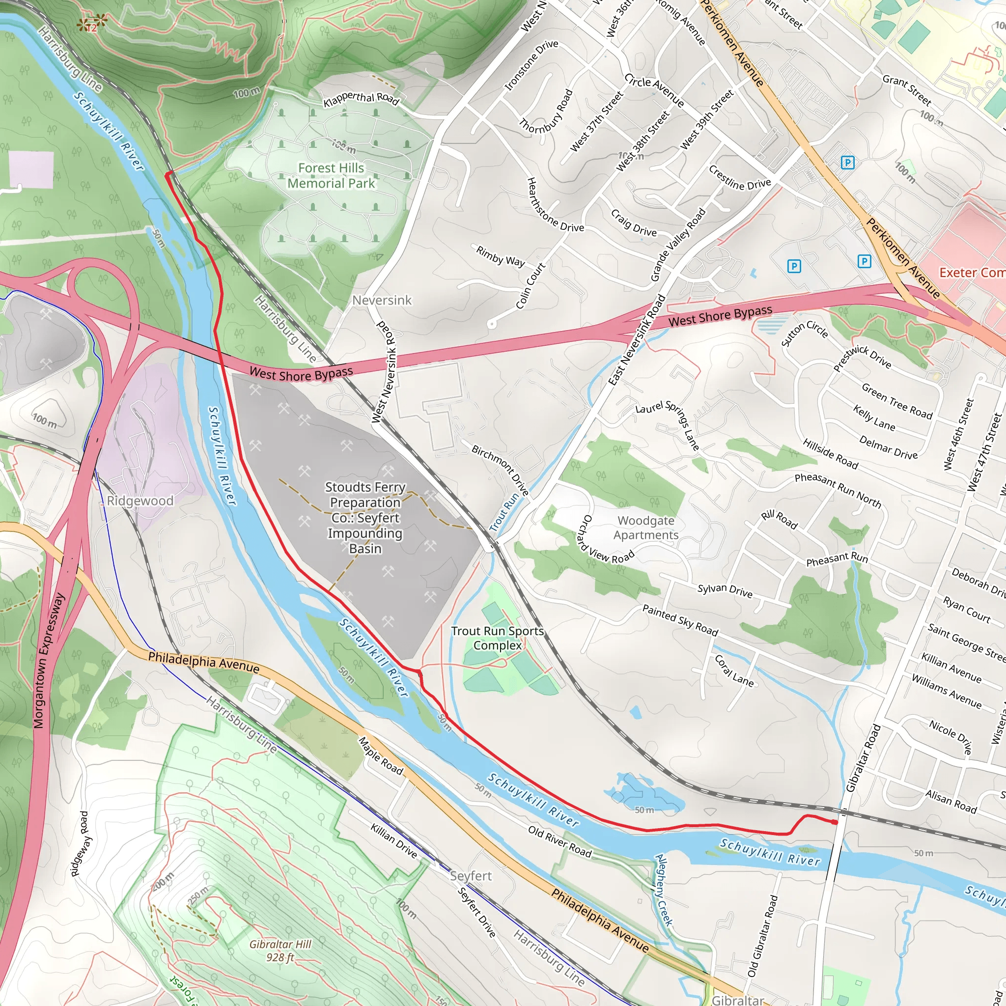 Exeter Scenic River Trail mobile static map