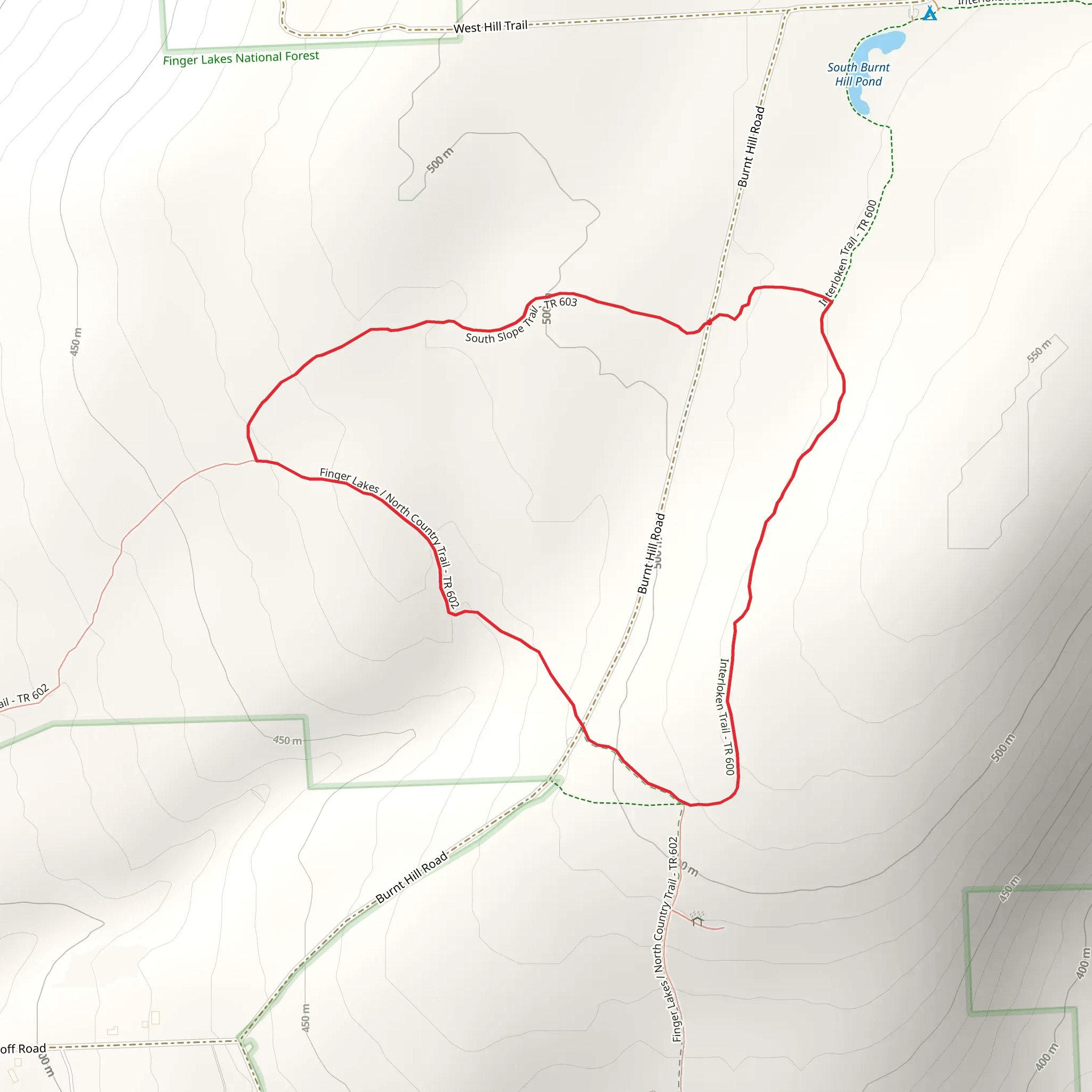 Interloken Loop Trail mobile static map