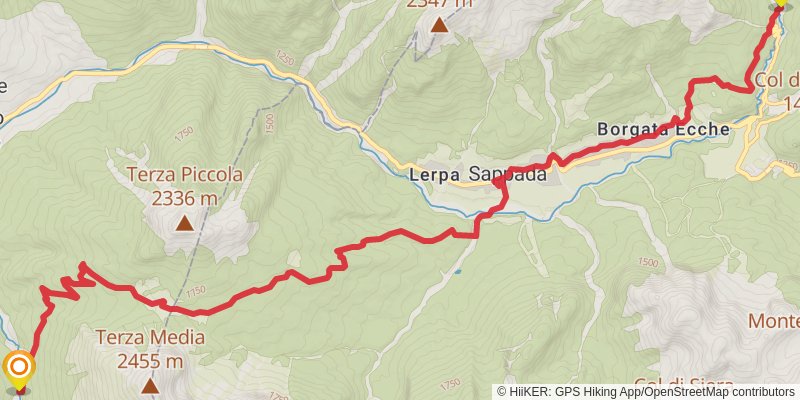 Camino Delle Dolomiti stage 20 Map