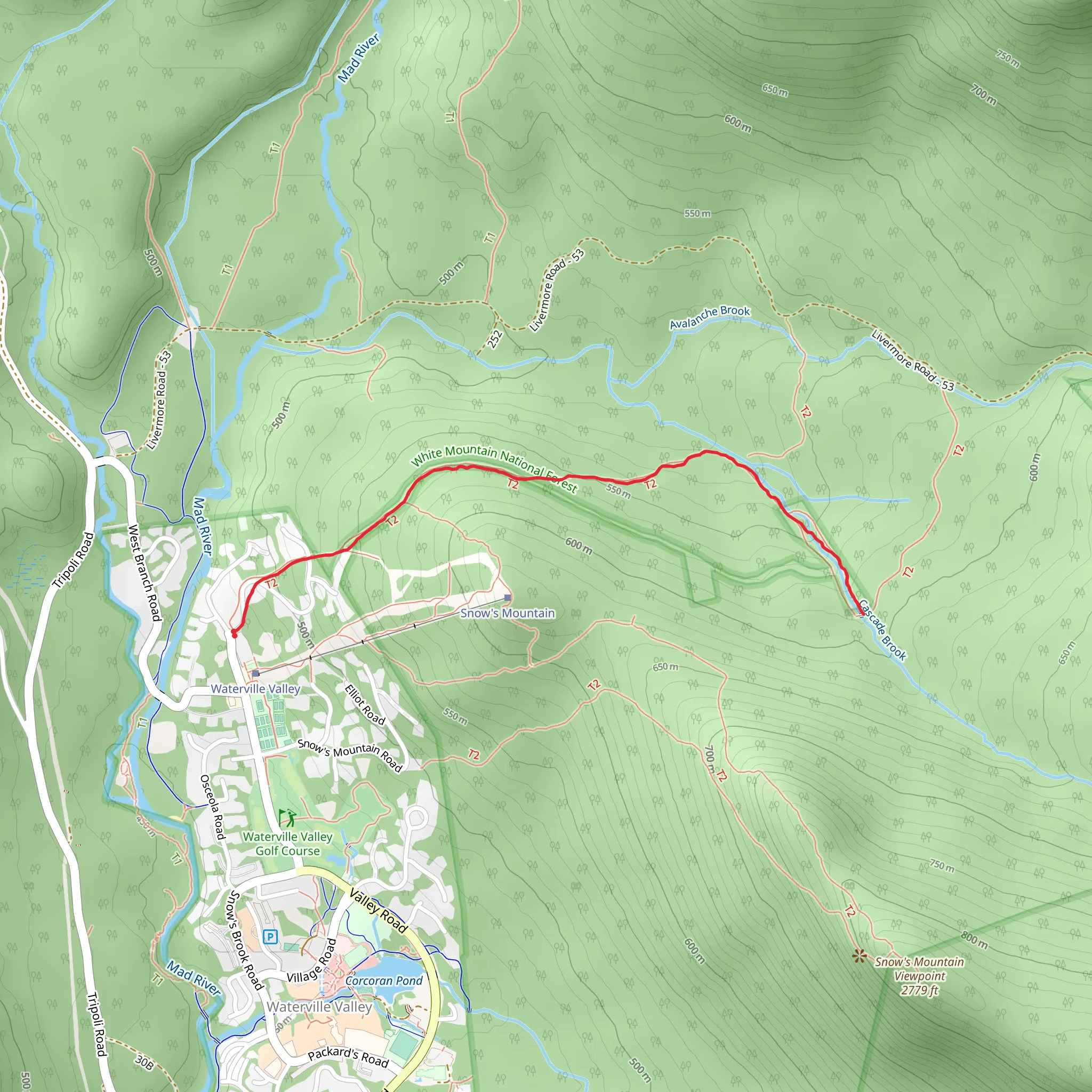 Cascade Path Trail mobile static map