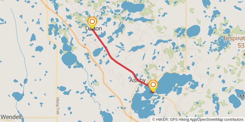 Central Lakes State Trail stage 2 Map