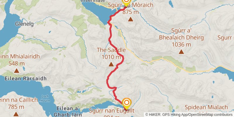 Fort William to Cape Wrath Walk stage 6 Map