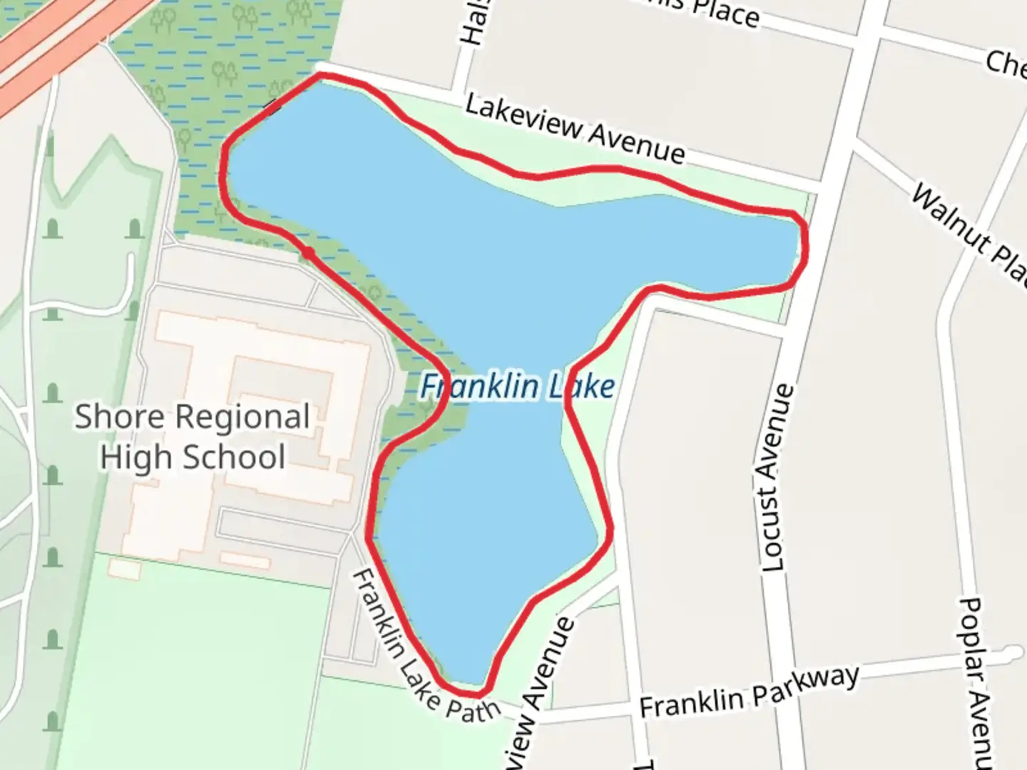 An image depicting the trail Franklin Lake Loop and its surrounding area.