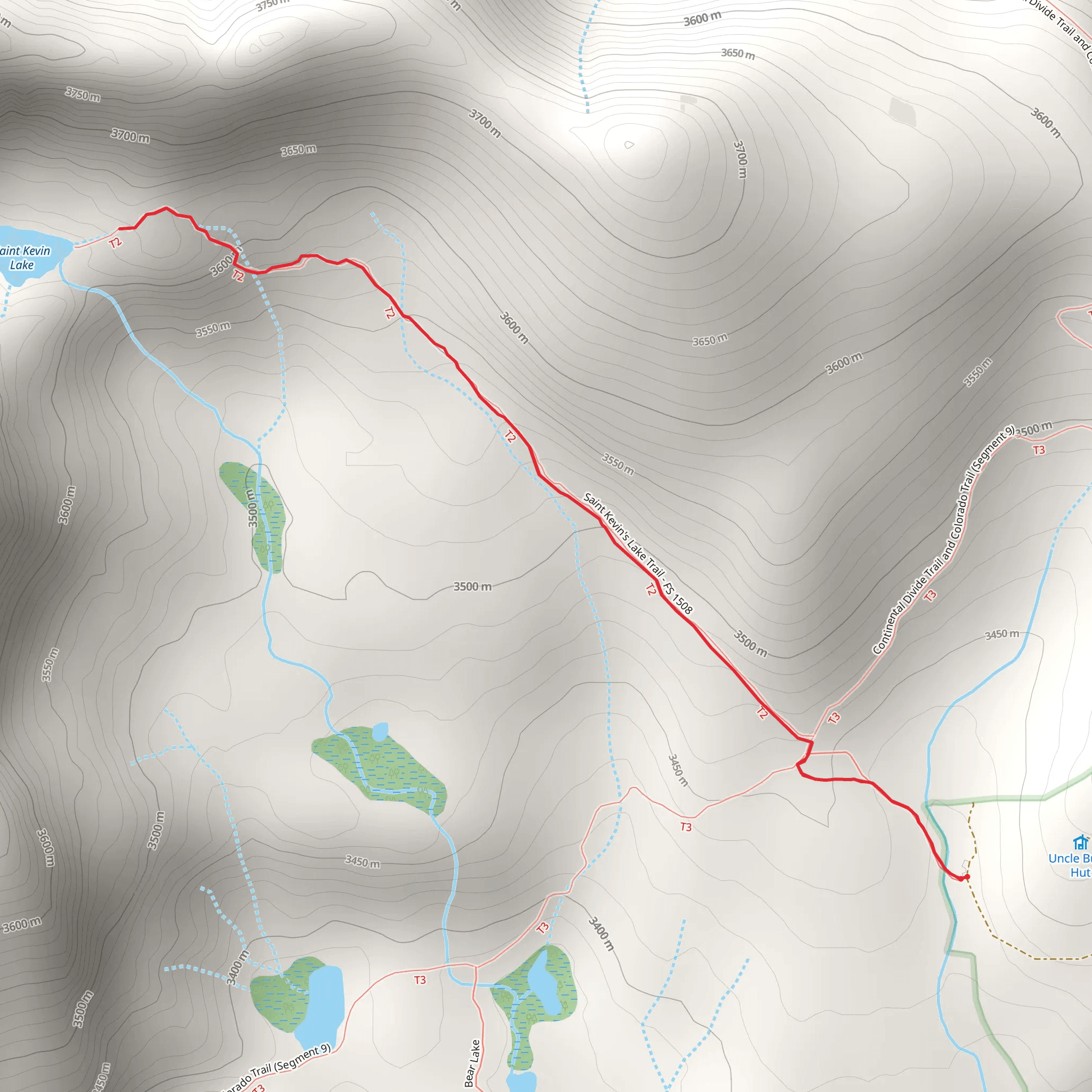 Saint Kevin's Lake Trail mobile static map