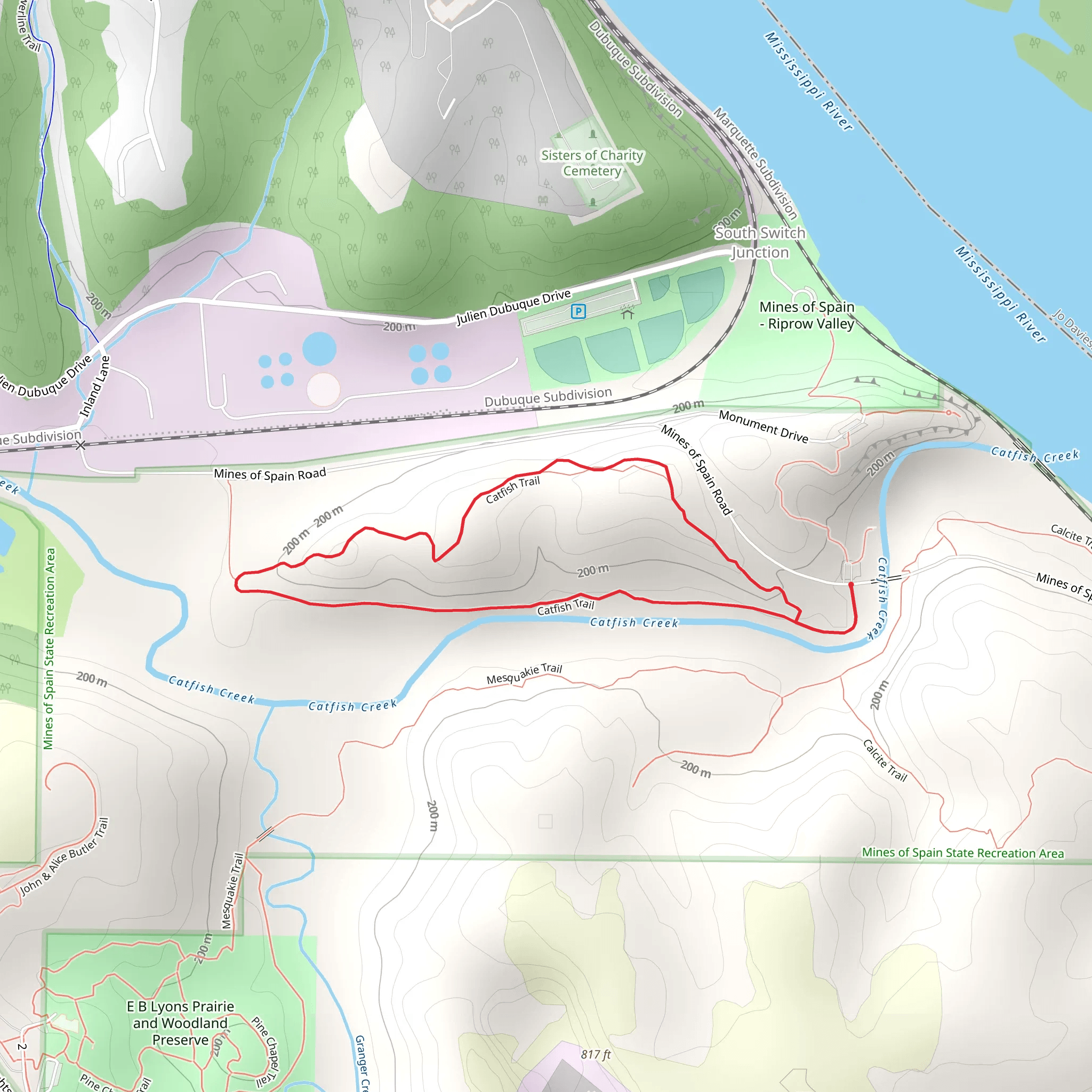 Catfish Creek Loop mobile static map