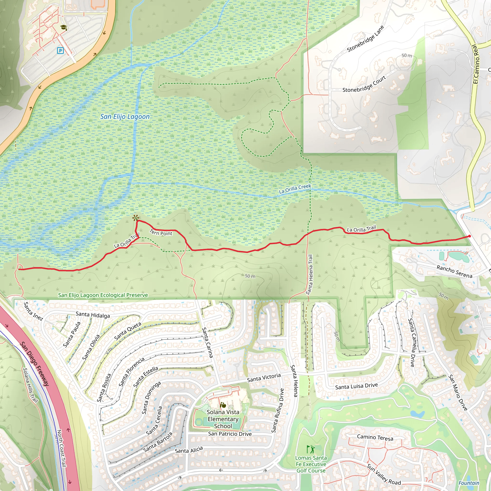 Tern Point and La Orilla Trail mobile static map
