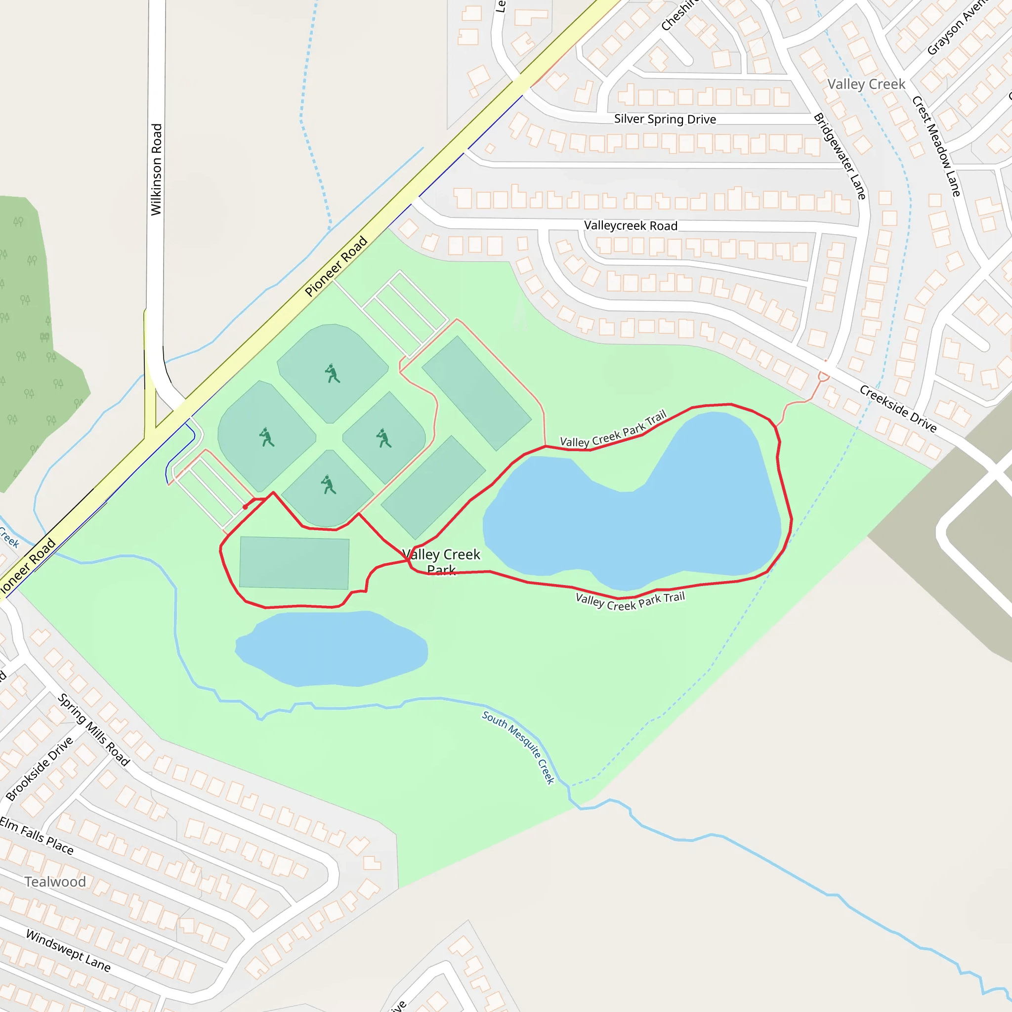 Valley Creek Park Loop mobile static map