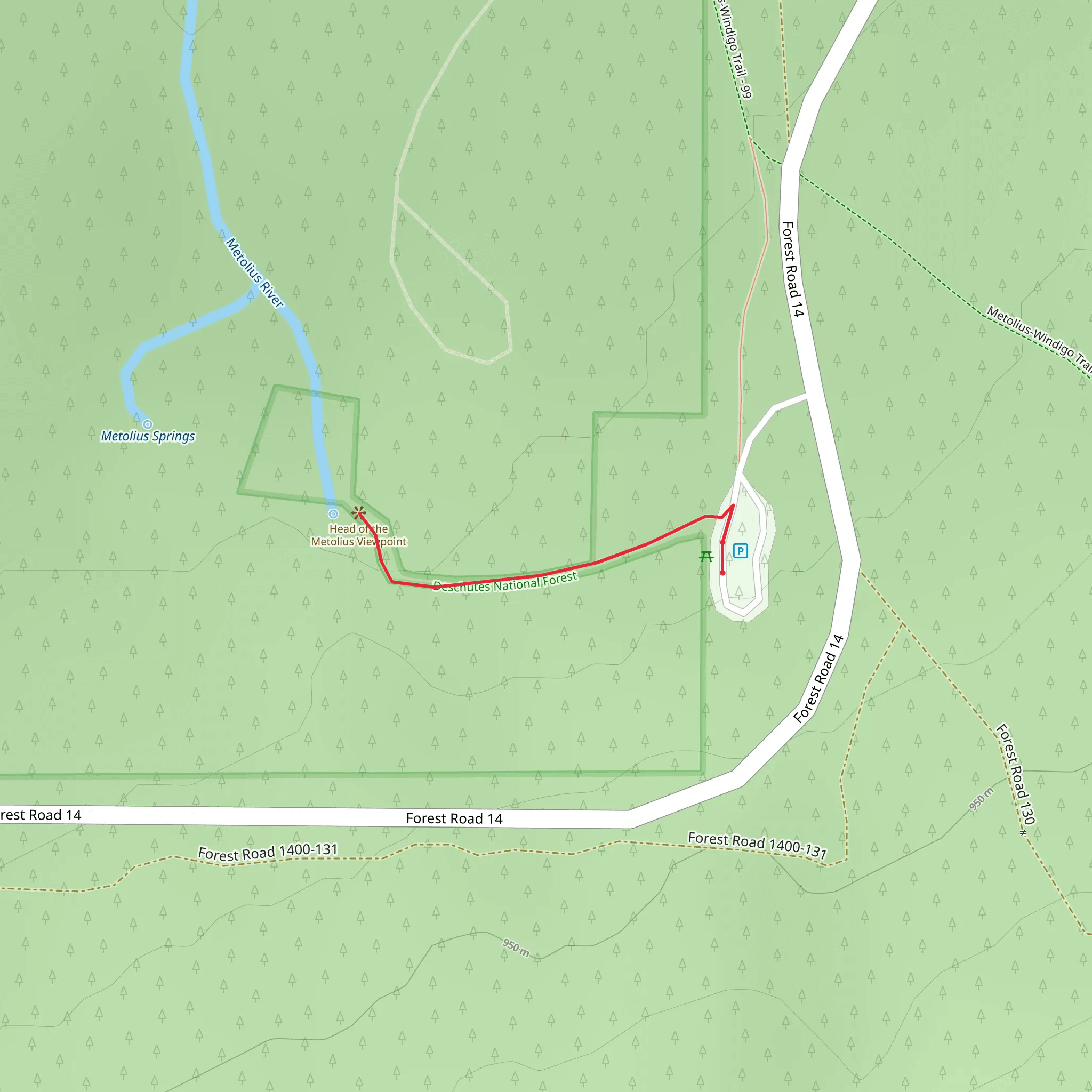 Metolius River Walk mobile static map