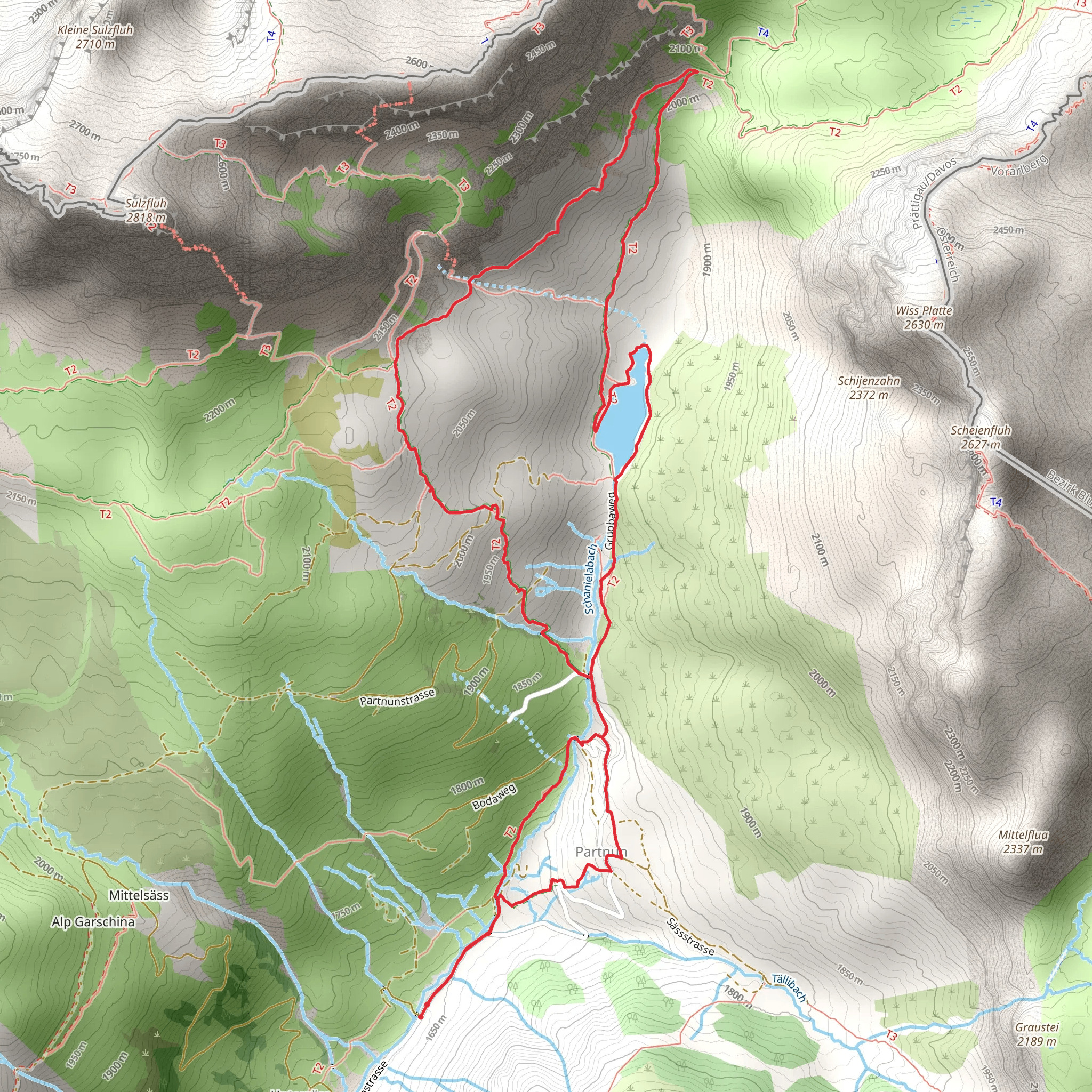 Lake Partnun Loop mobile static map
