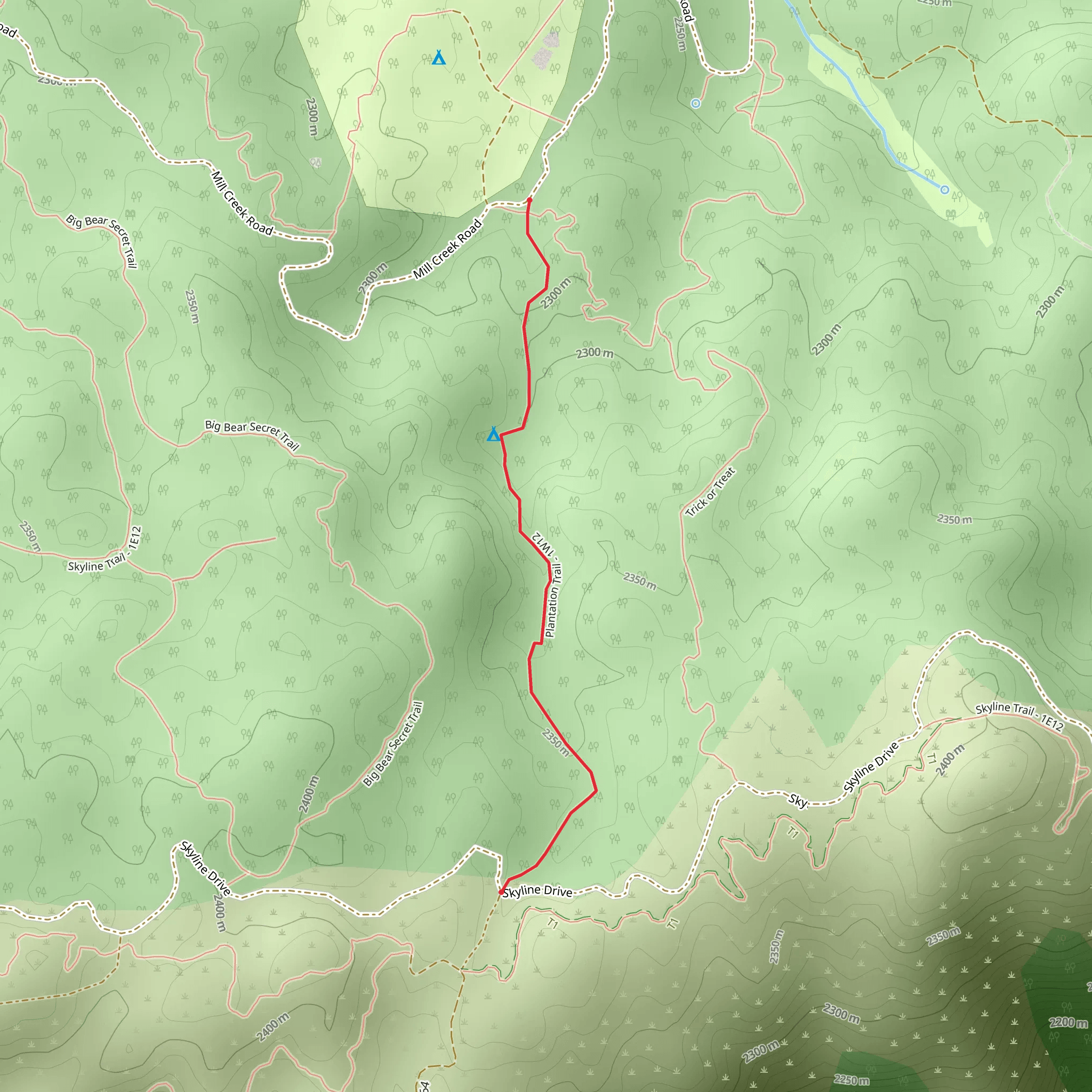 Plantation Trail mobile static map
