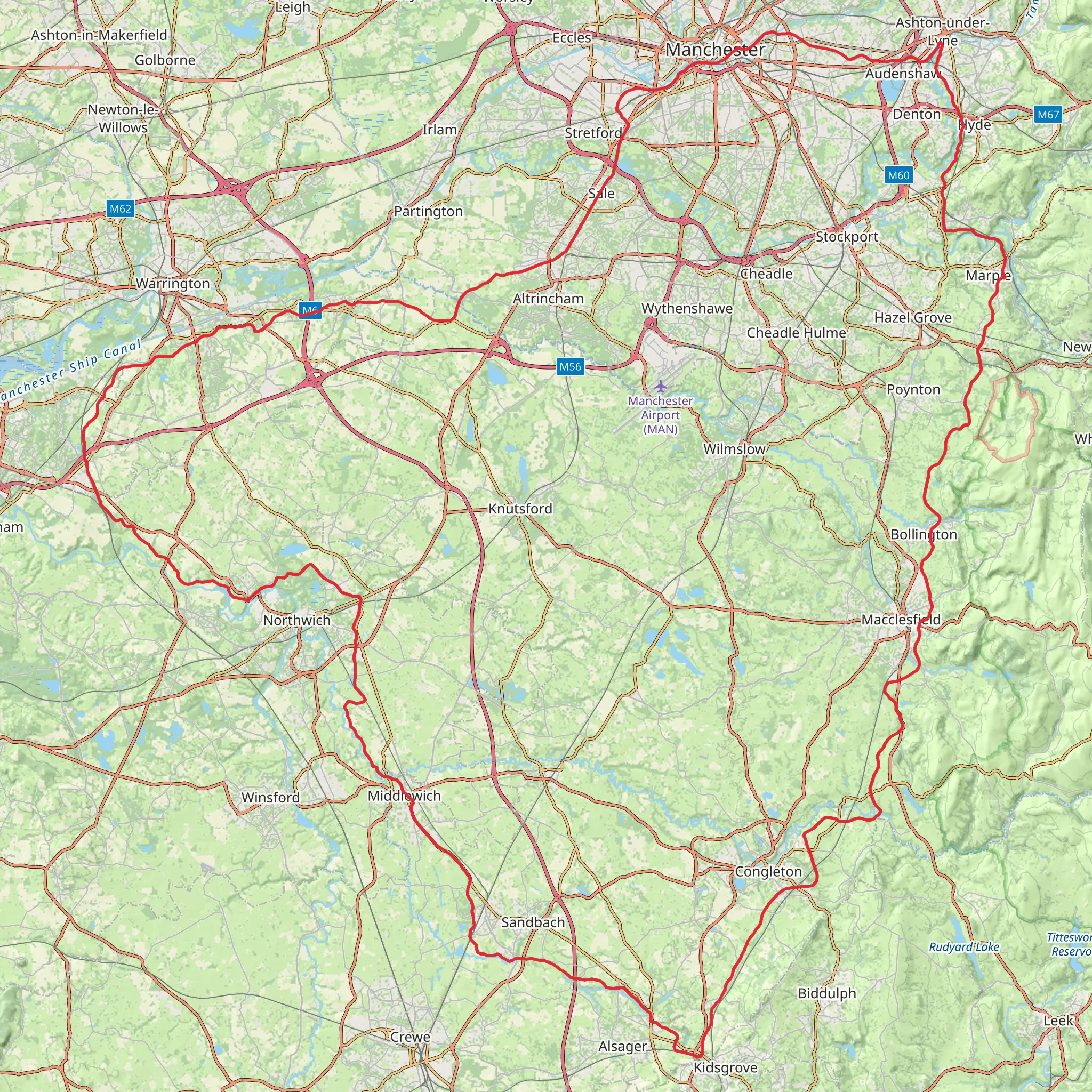 Cheshire Ring Canal Walk mobile static map