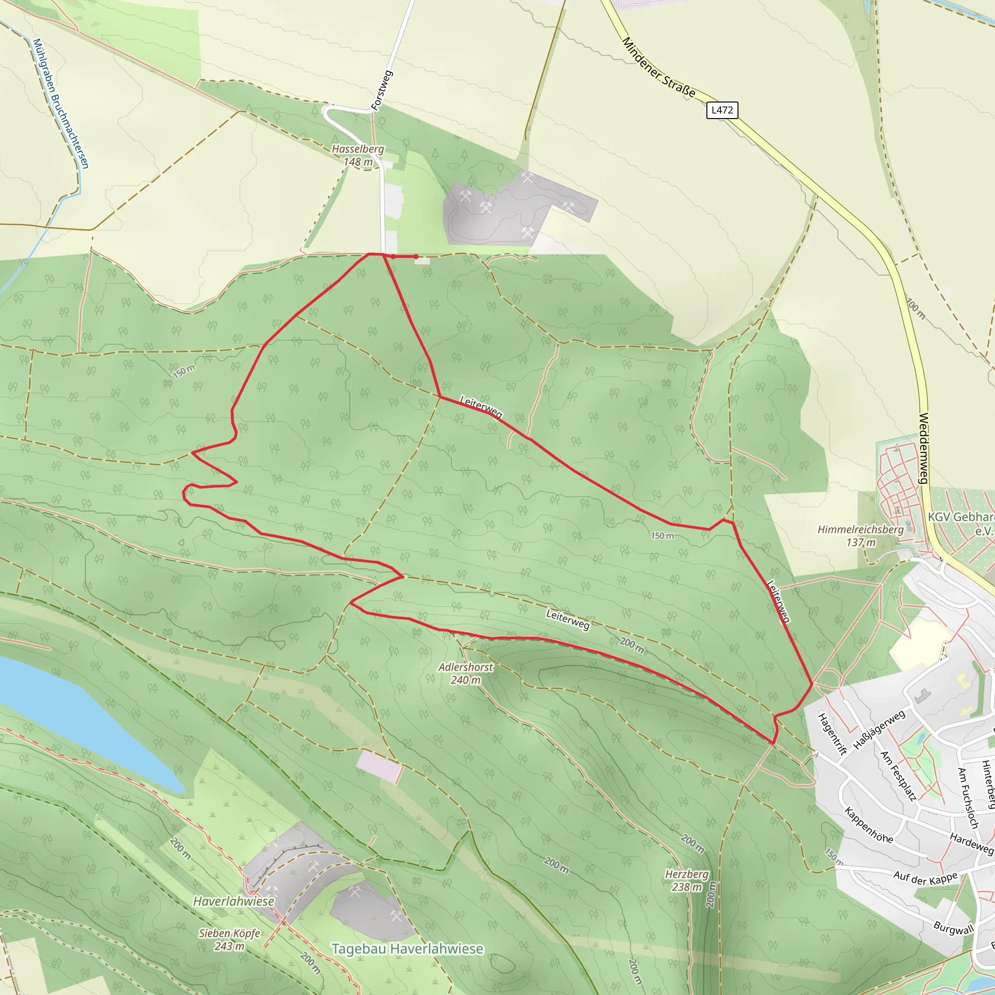 Adlershorst Loop mobile static map