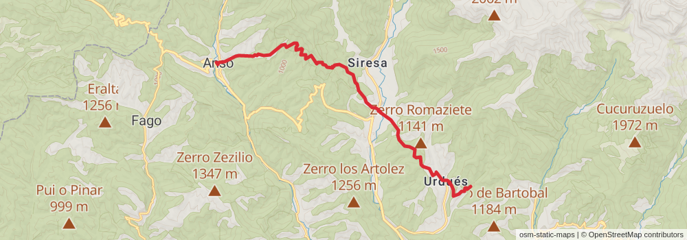 GR 15 - Subpyrenean Path stage 16 Map