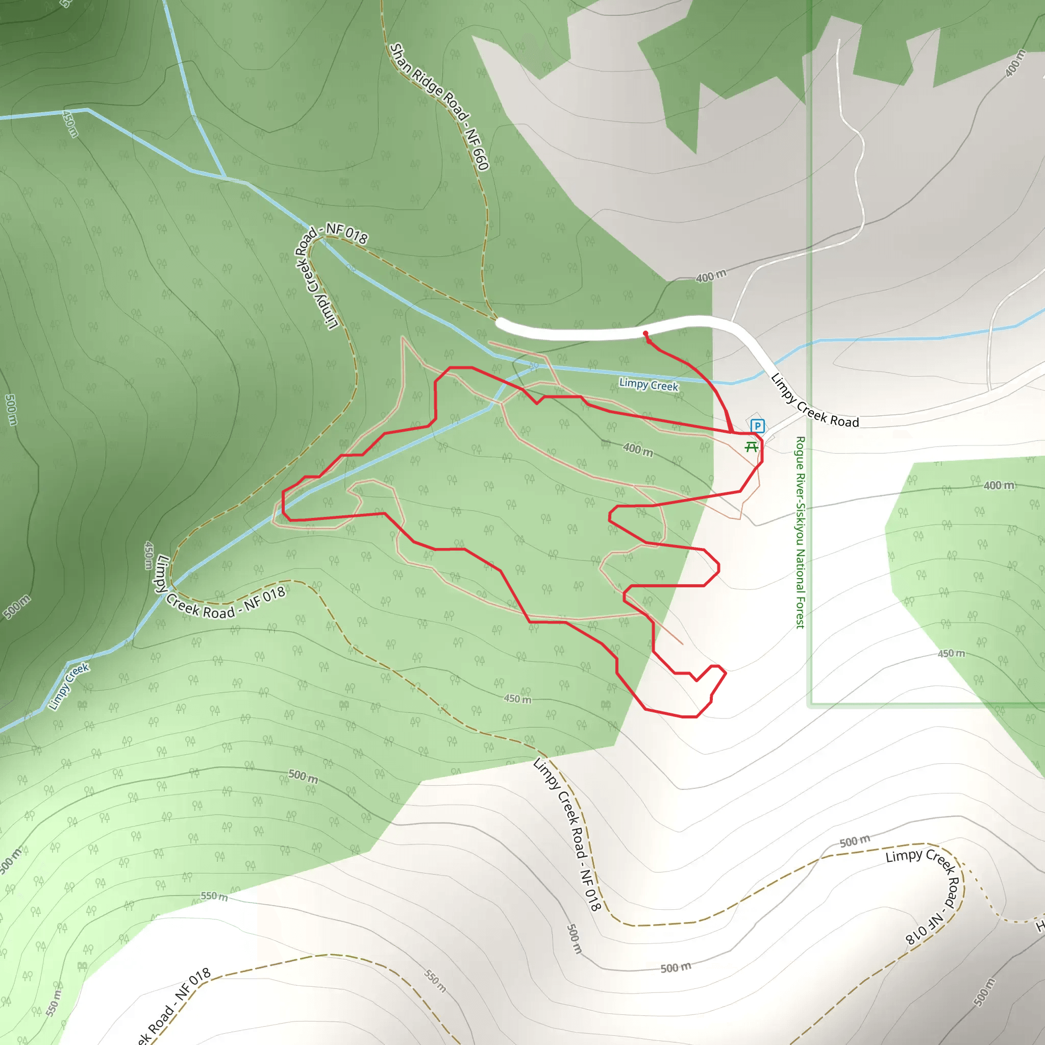 Limpy Botanical Loop Trail mobile static map