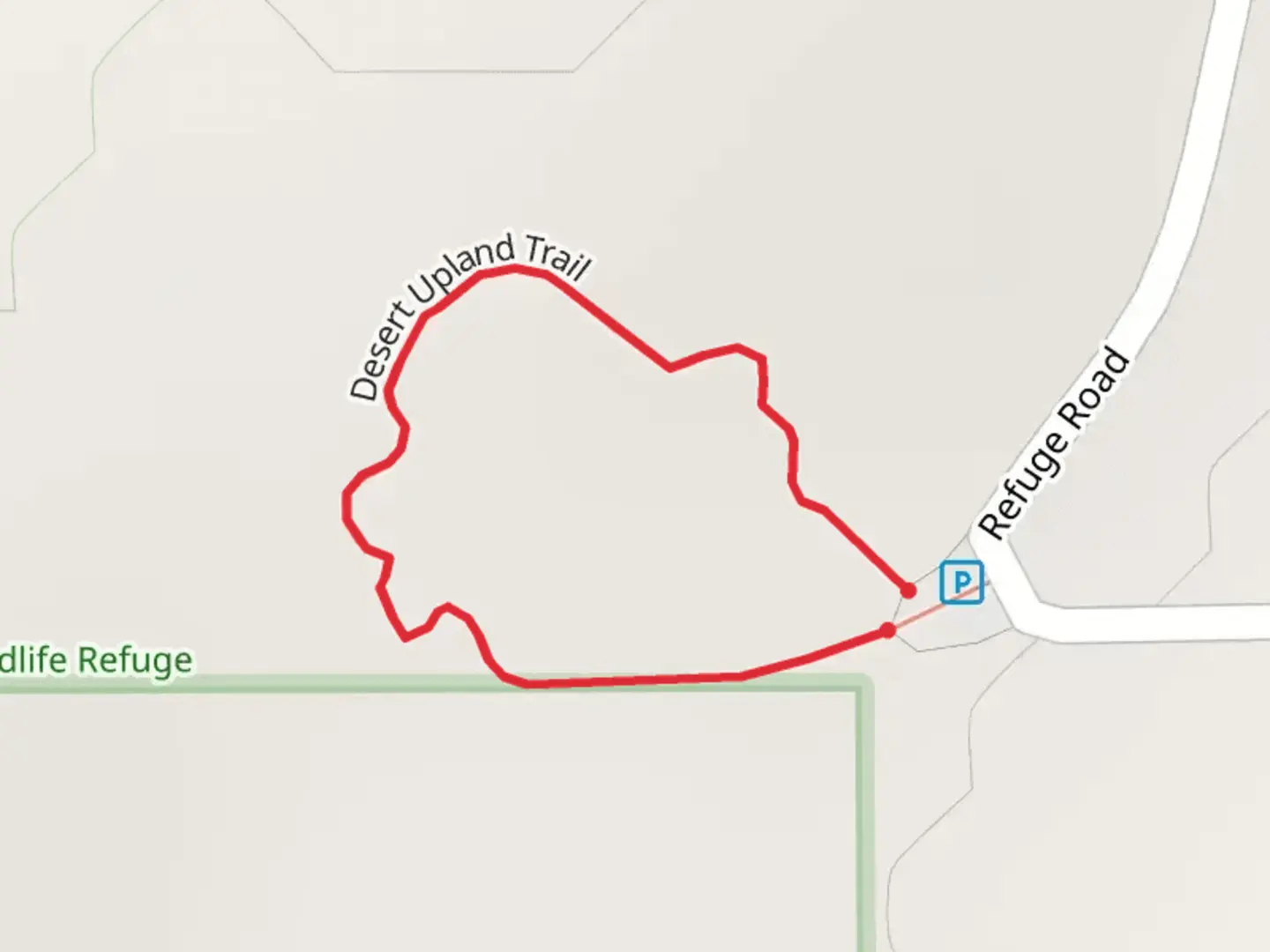 An image depicting the trail Desert Upland Loop Trail and its surrounding area.