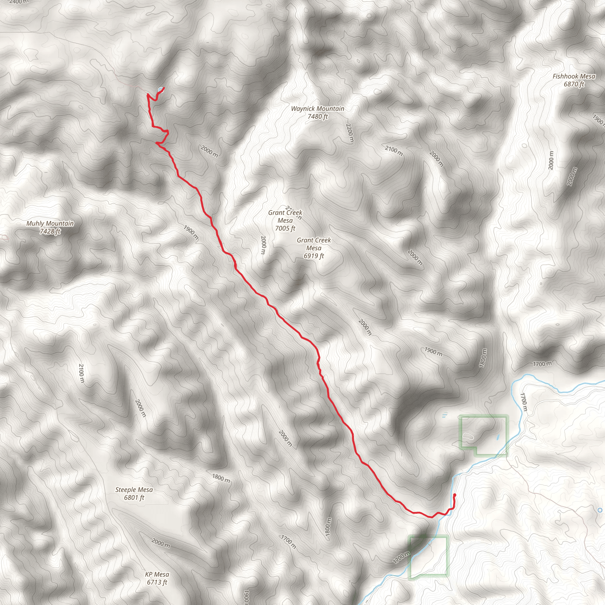 Grant Creek mobile static map