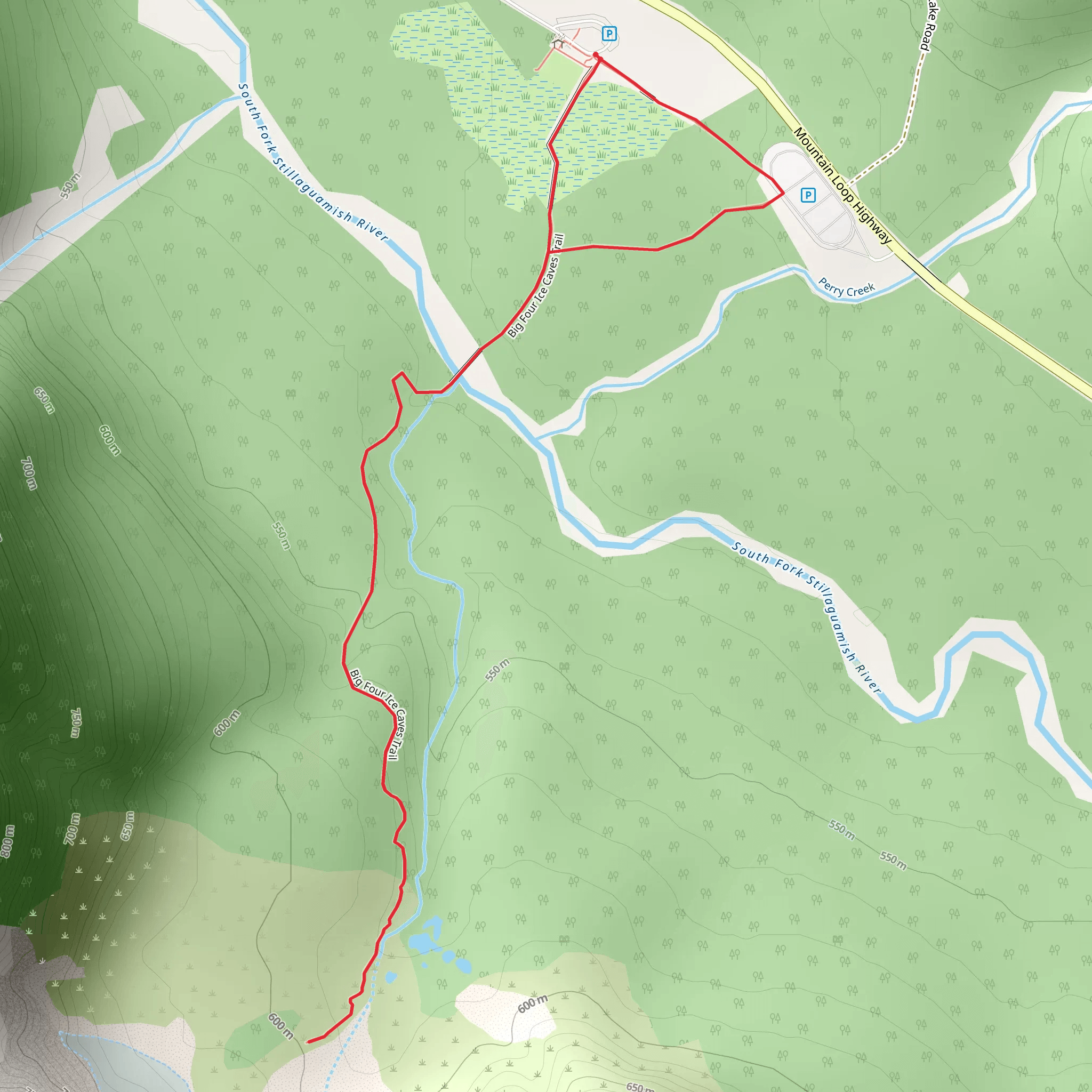 Ice Caves Loop Trail mobile static map