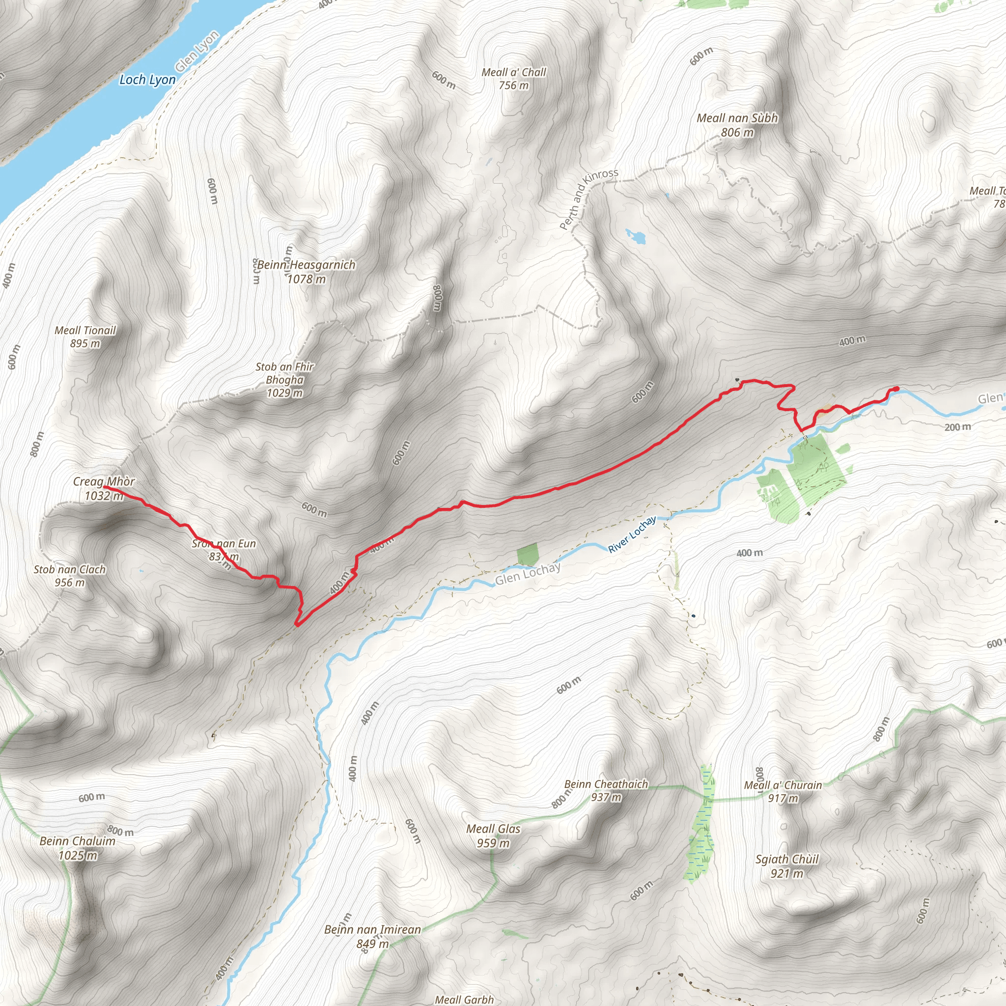 Creag Mhòr - Glen Lochay mobile static map