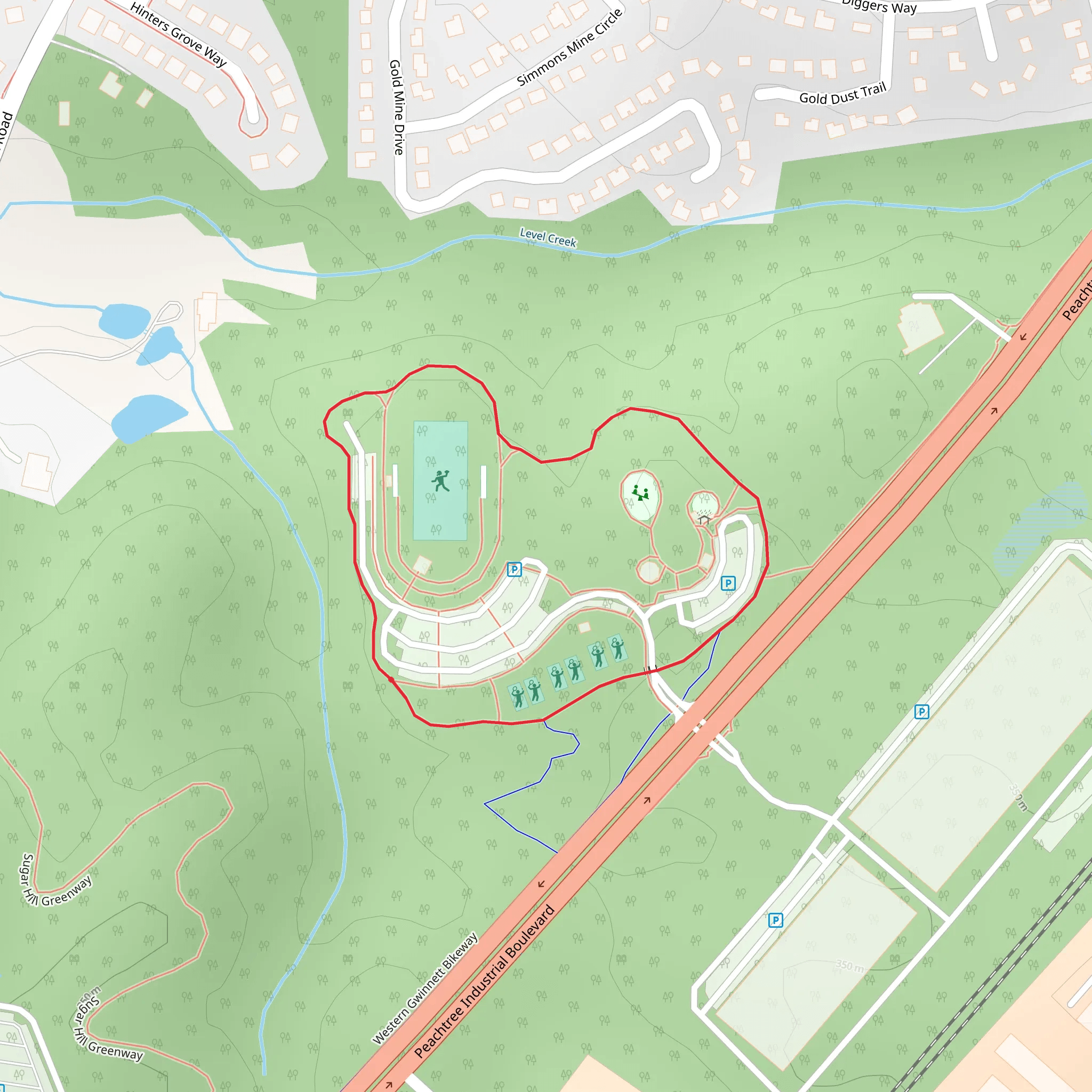 Splash Pad Loop mobile static map