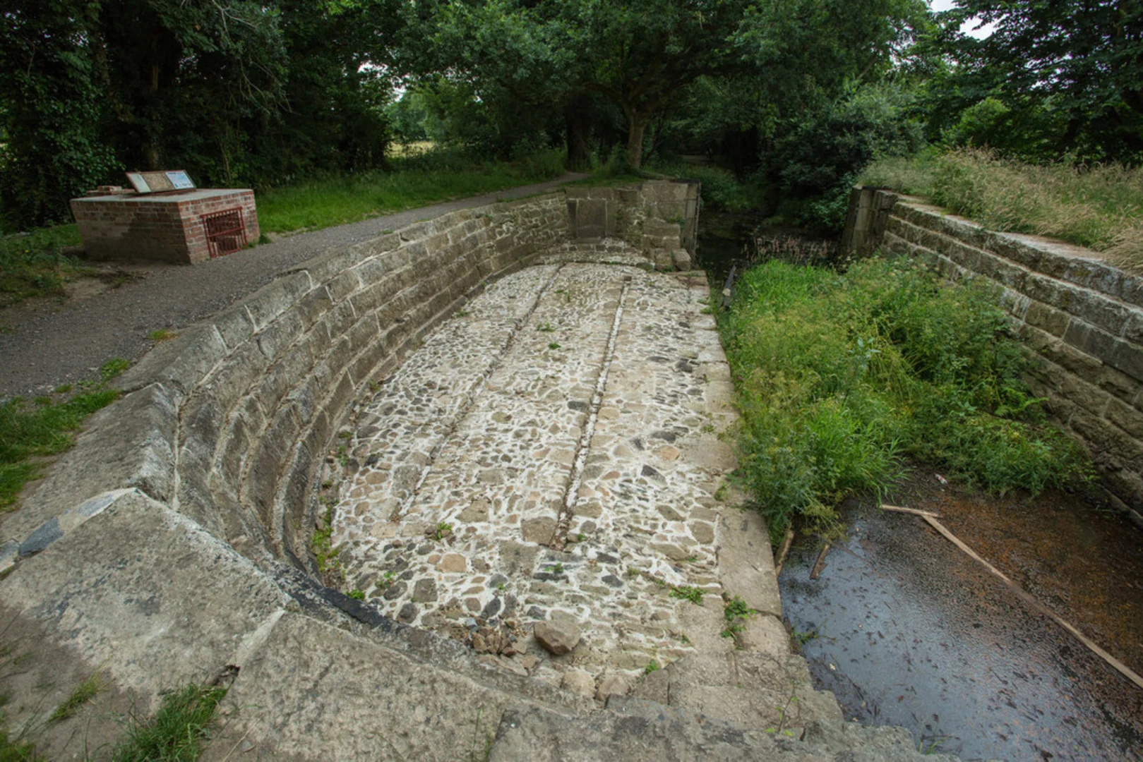 An image depicting the trail Stover Canal Walk and its surrounding area.