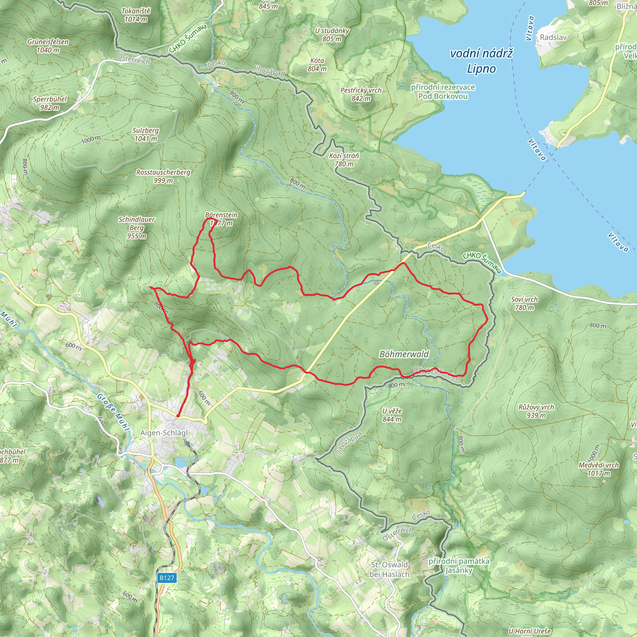 Waldsteig Loop mobile static map