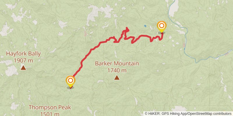 Bigfoot Trail stage 9 Map