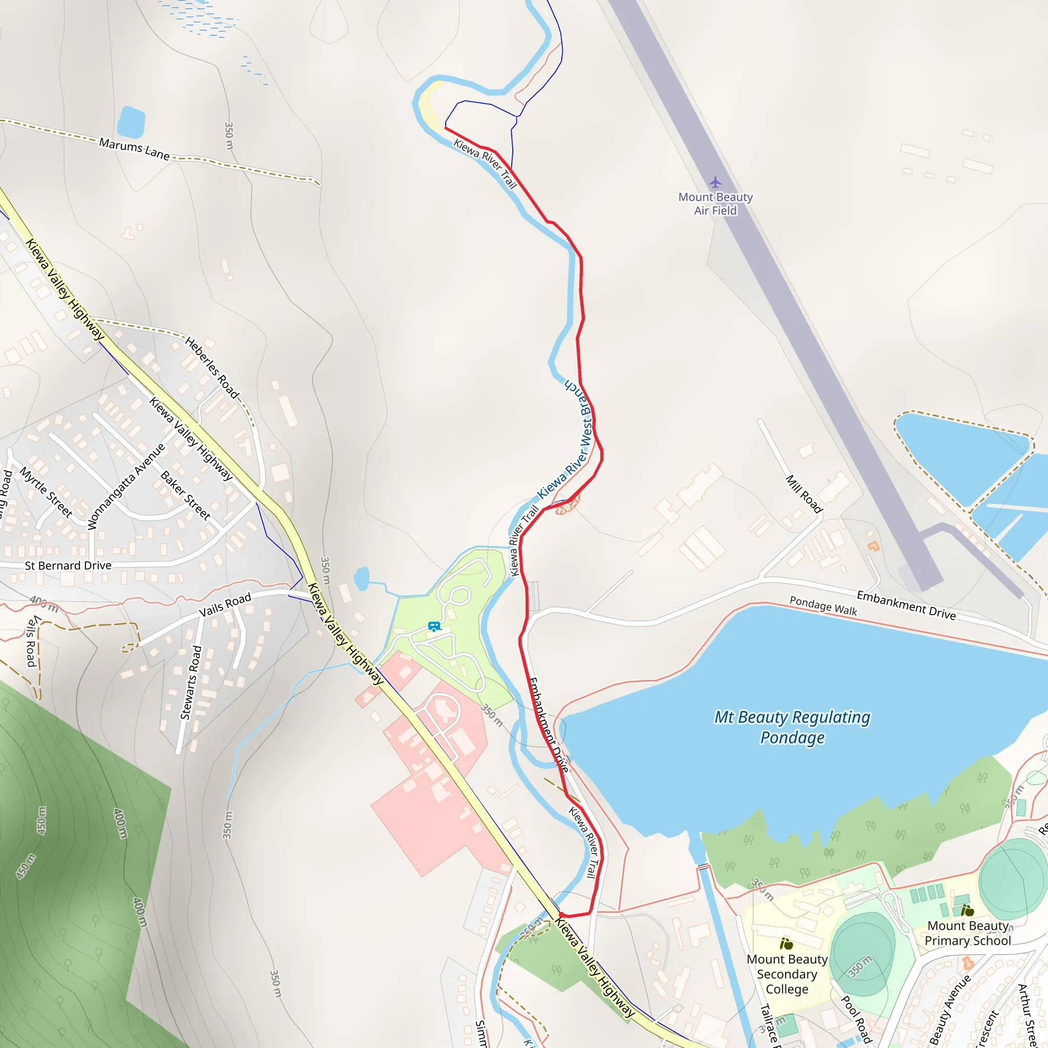 Mount Beauty Pebble Beach River Walk mobile static map