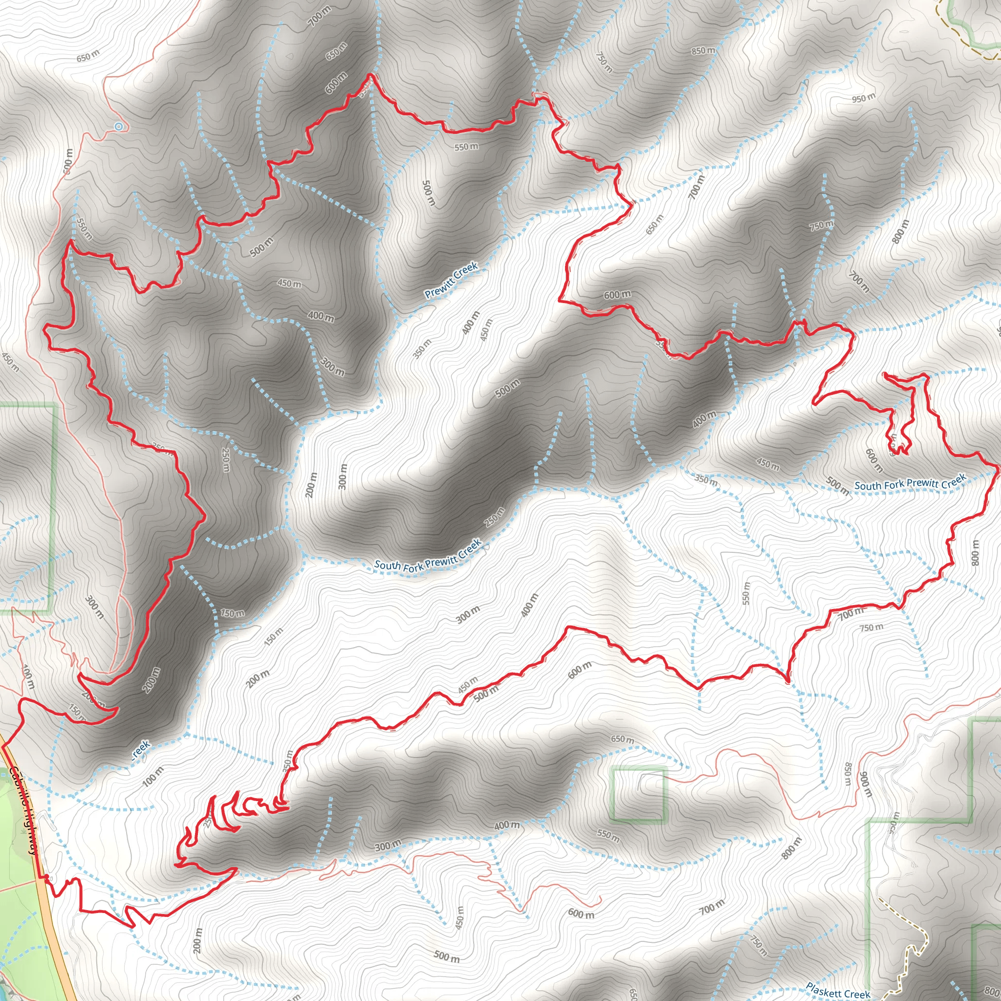 Prewitt Loop Trail mobile static map