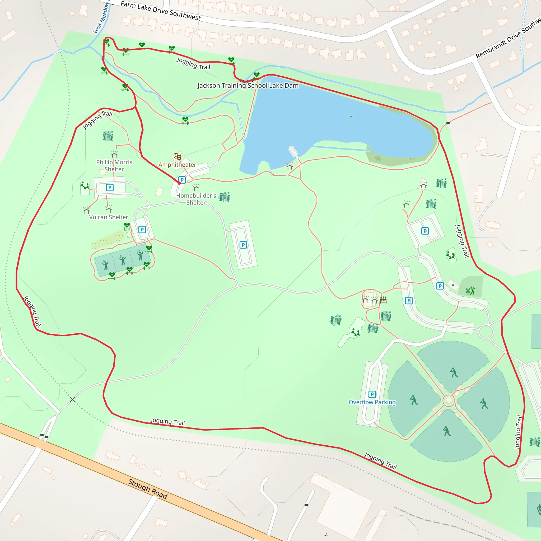 Jogging Loop Trail mobile static map
