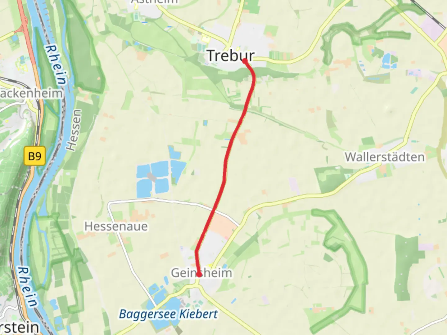 An image depicting the trail Trebur Walk and its surrounding area.