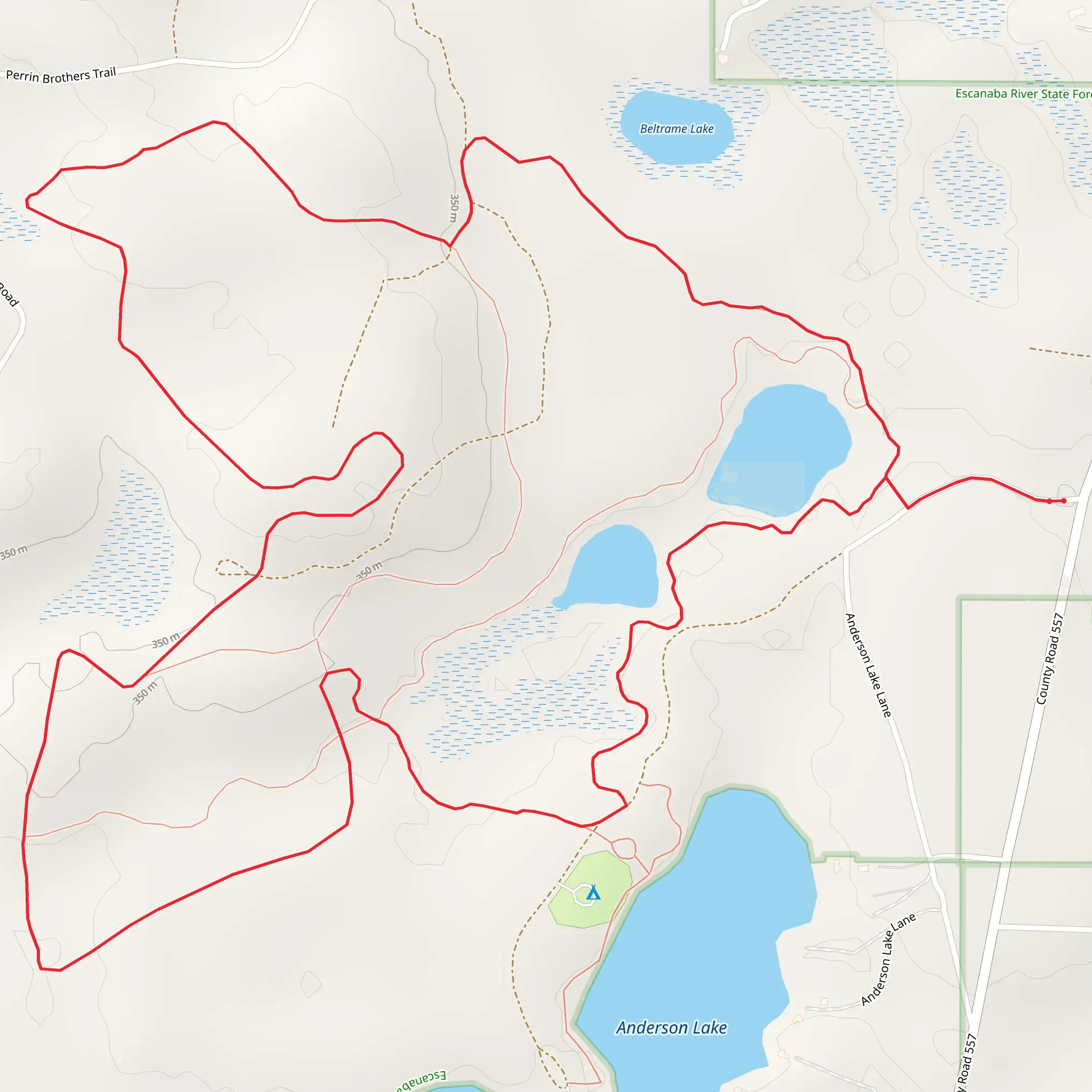 Anderson Lake Pathway Loop mobile static map
