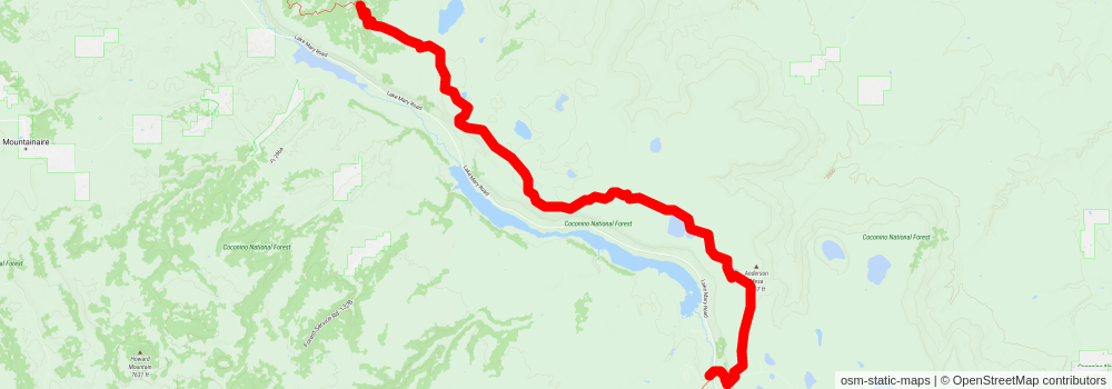 Southwestern Horseshoe Trail stage 70 Map