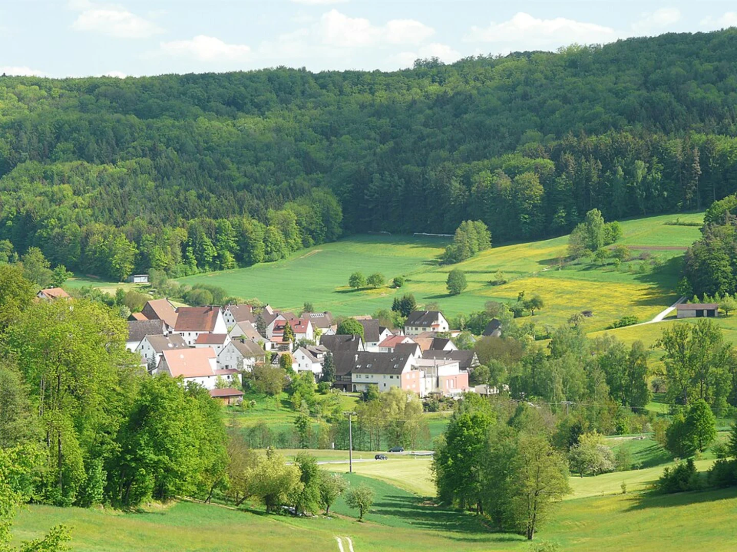 An image depicting the trail Main Donau Weg and its surrounding area.