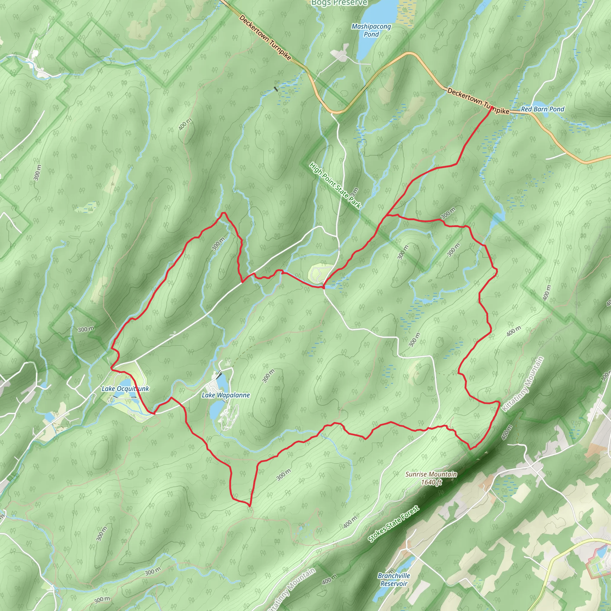 Parker, Criss and Blue Mountain Loop Trail mobile static map