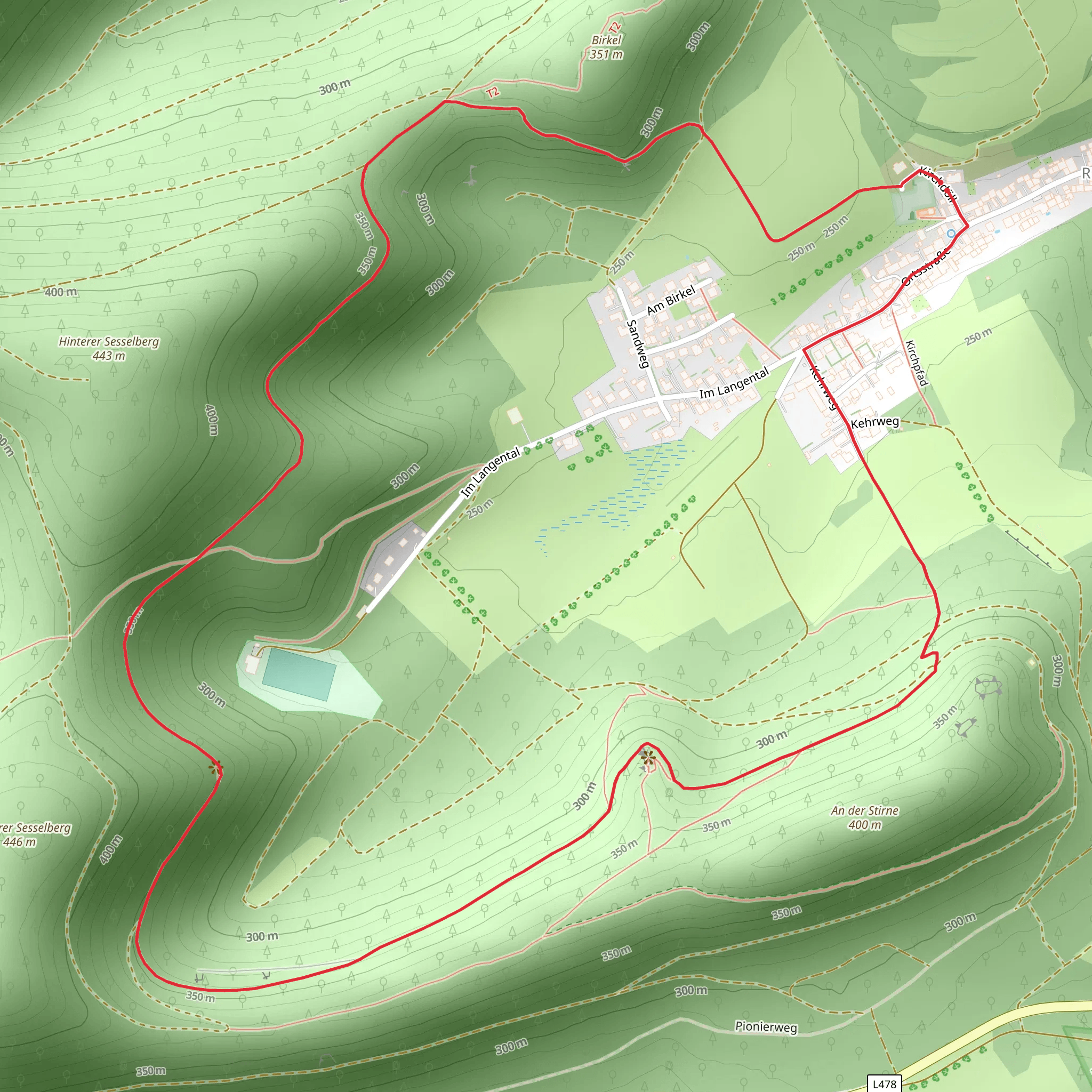 Christkindelsfelsen and Langentalblick Loop - Rumbach mobile static map