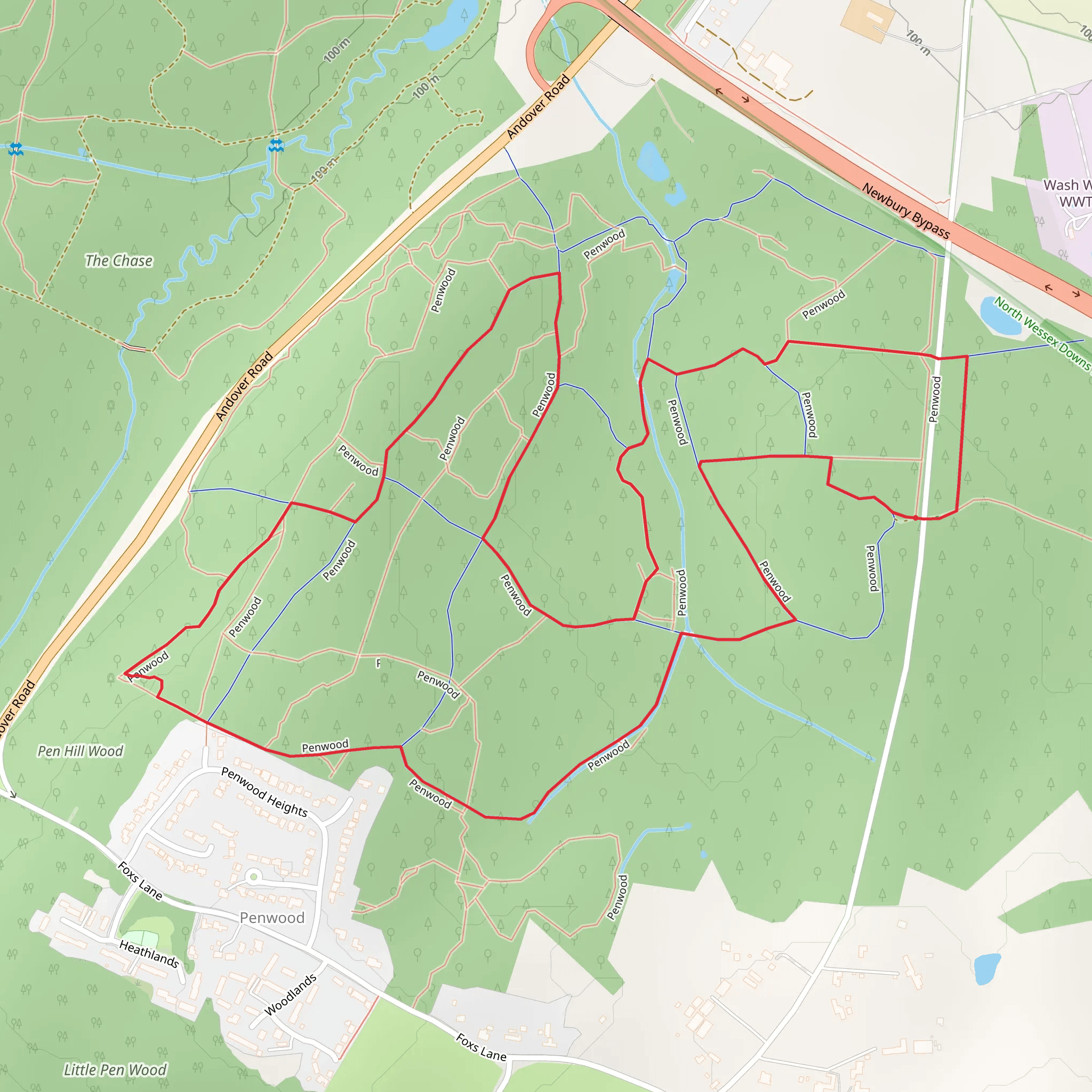 Penwood Loop mobile static map