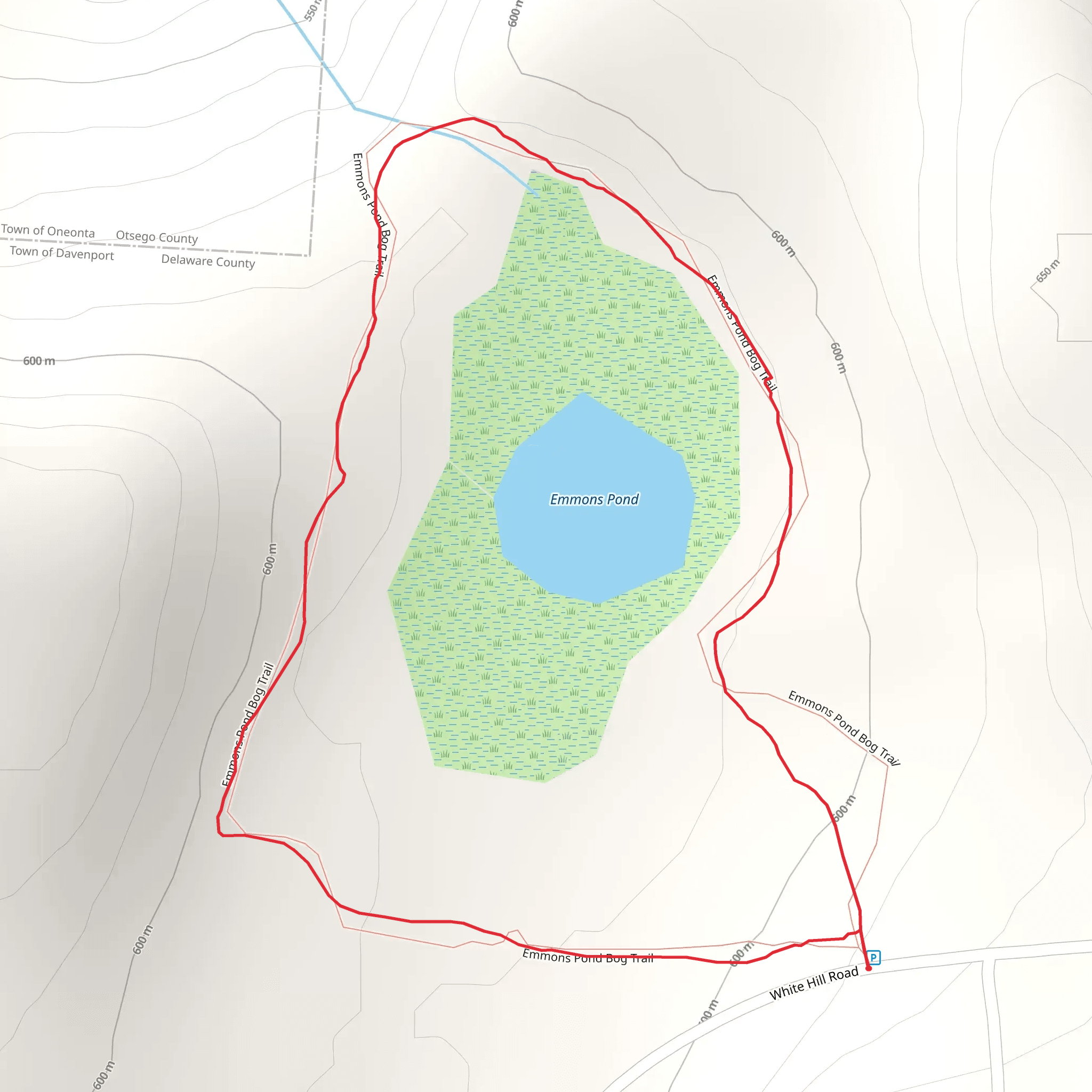Emmons Pond Loop Trail mobile static map