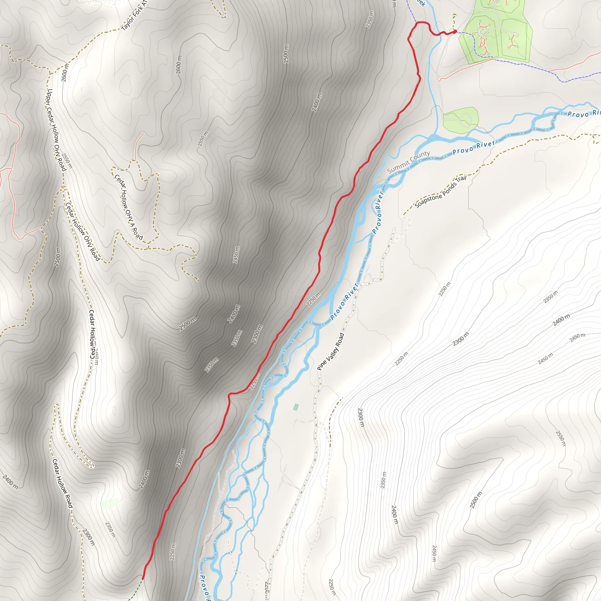 Pine Valley Trail mobile static map