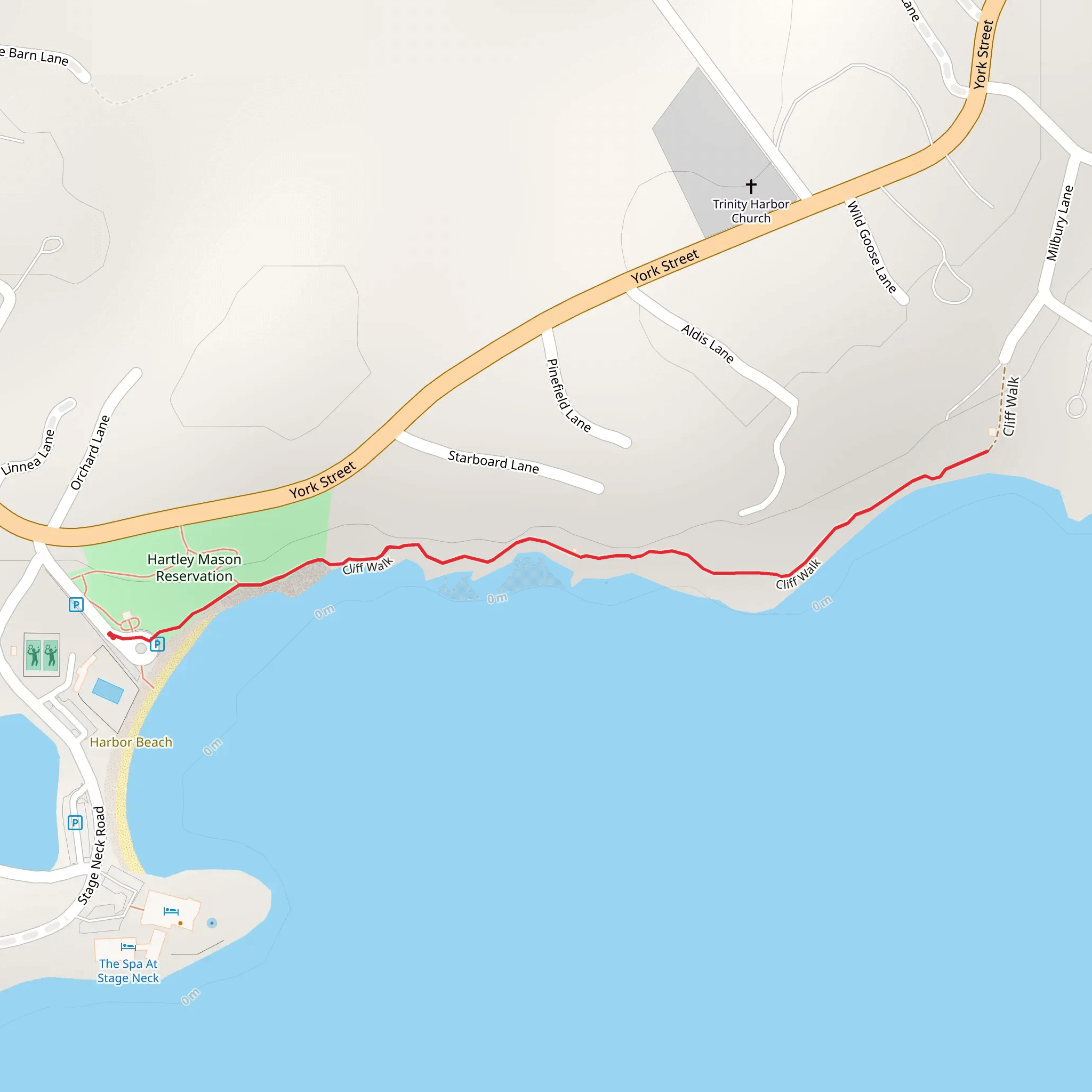 Cliff Walk from Harbour Beach Road mobile static map