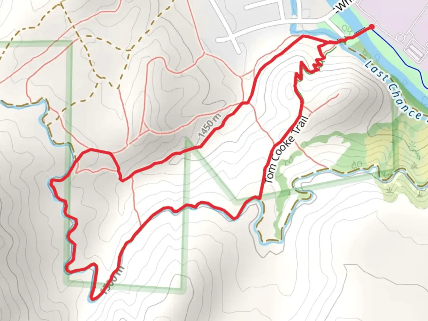 An image depicting the trail Tom Cooke and Steamboat Ditch Loop Trail - Short and its surrounding area.