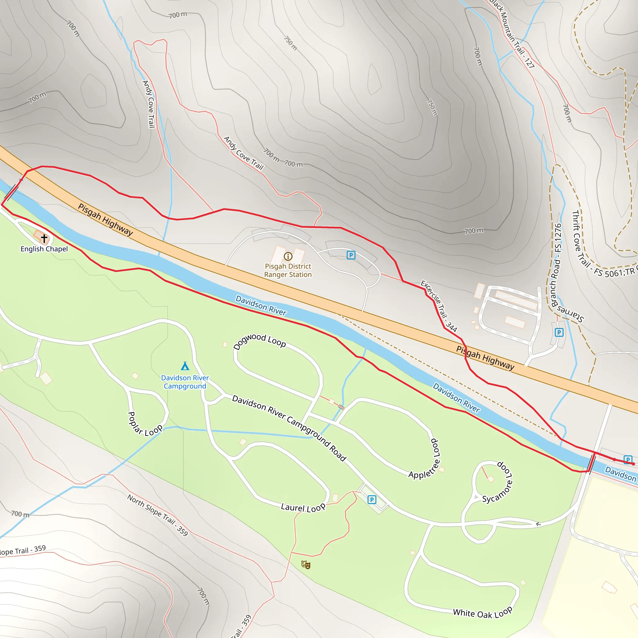 Exercise Trail mobile static map