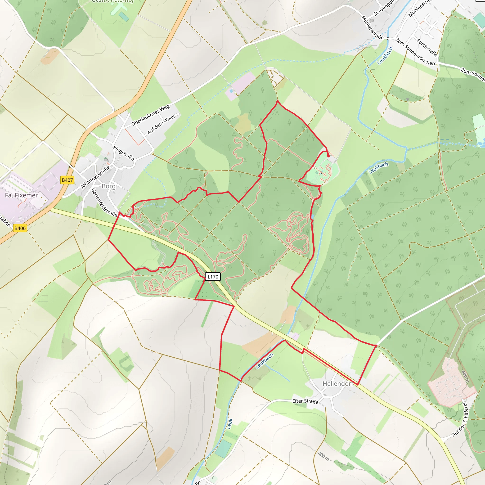 Saar Hunsrueck Steig and Villa Borg Trail mobile static map