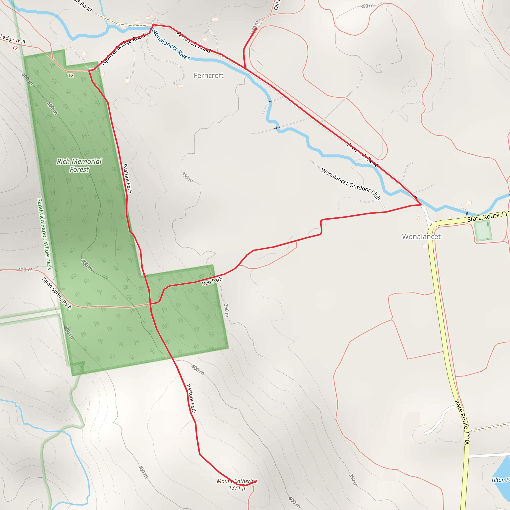 Mount Katherine Loop Trail mobile static map