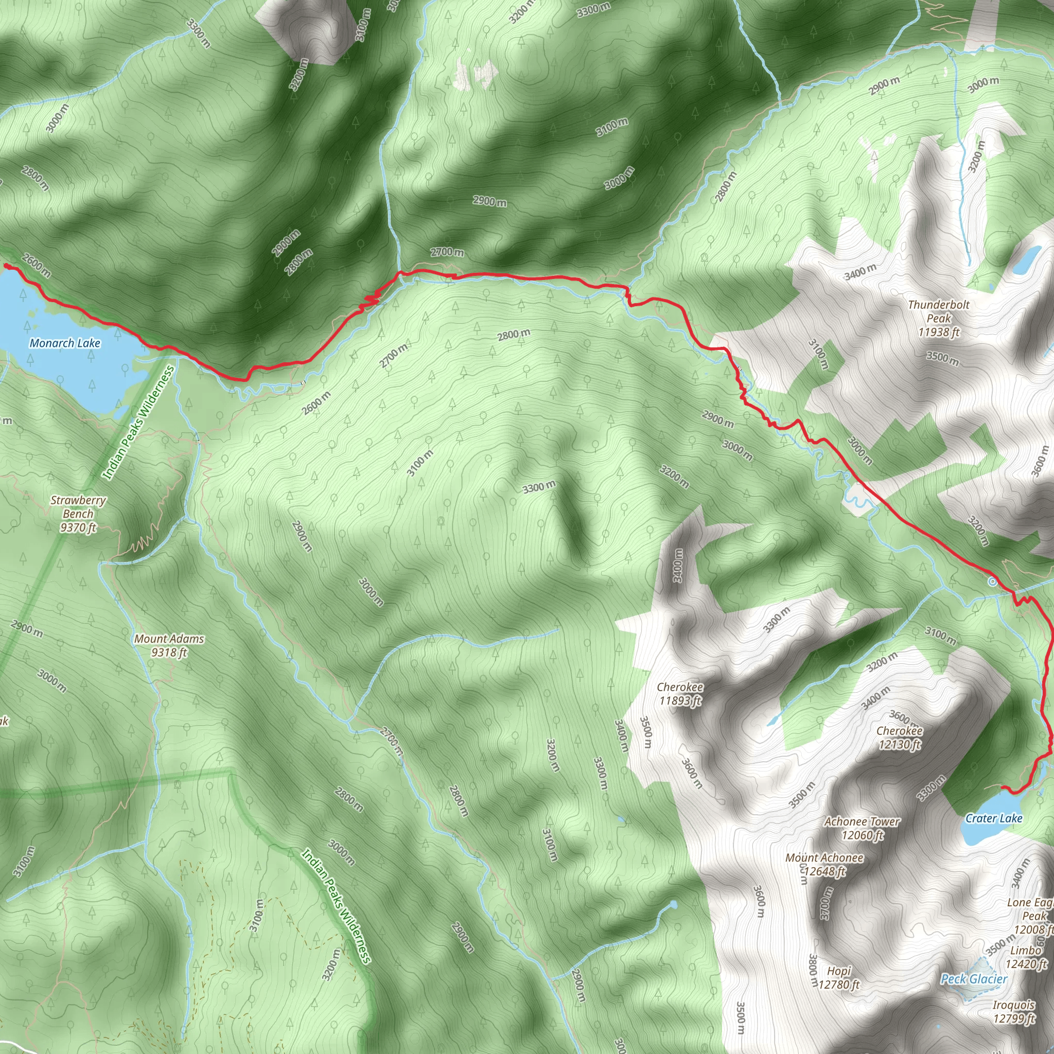 Cascade Creek Trail mobile static map