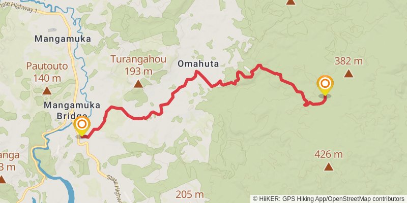 Cape Reinga Coastal Walkway stage 25 Map