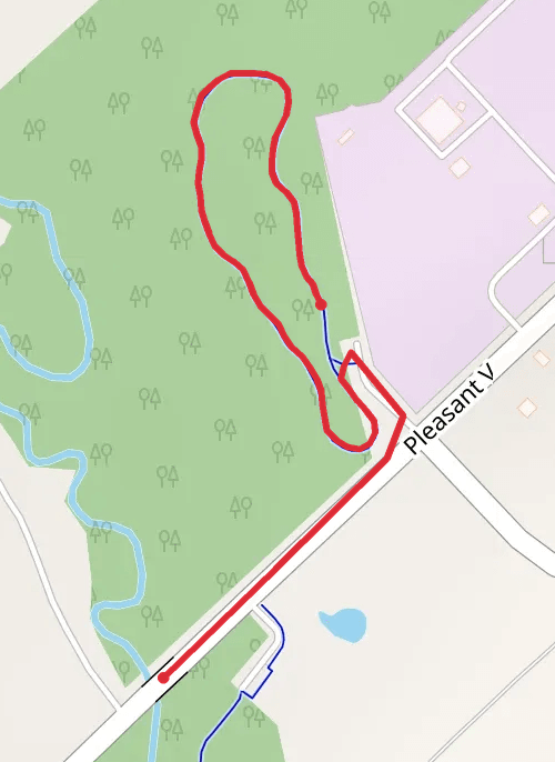 Hike on Pleasant Valley Road Loop mobile static map