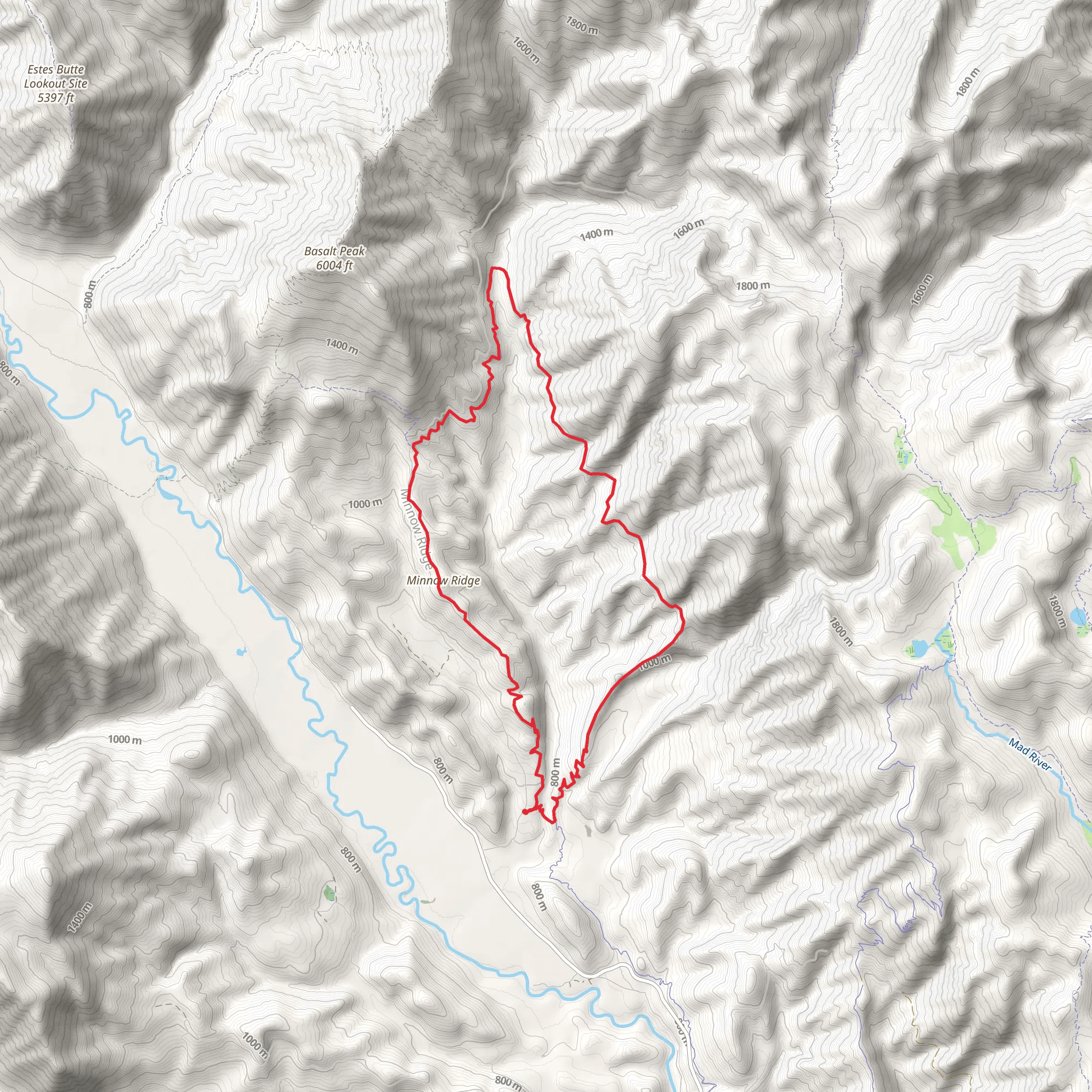 Chikamin Creek Loop Trail mobile static map